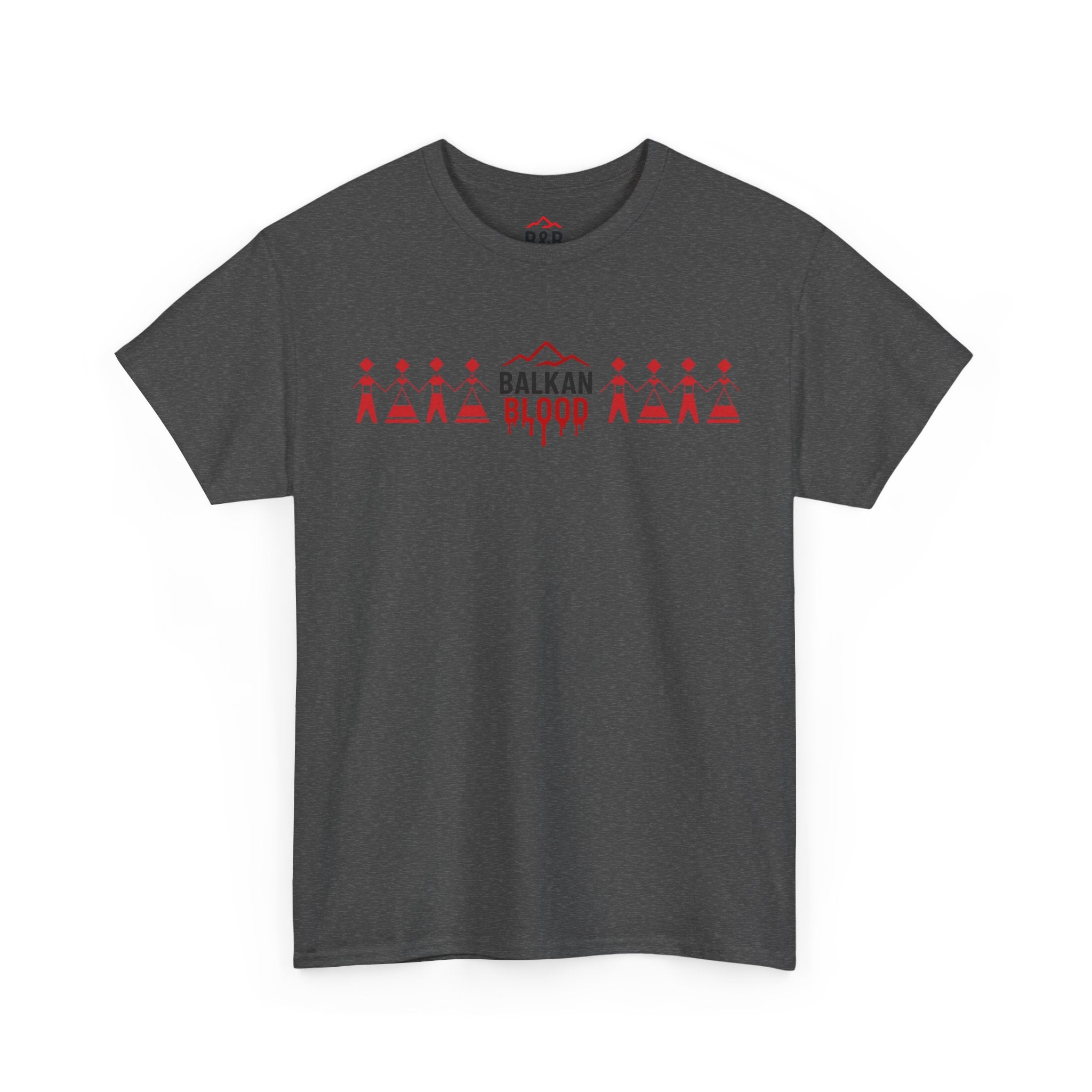 Balkan Blood Unisex Heavy Cotton Tee, Ethnic Pride Shirt, Gift for Balkans, Travel Tee, Stylish Casual Wear, Balkan States Design