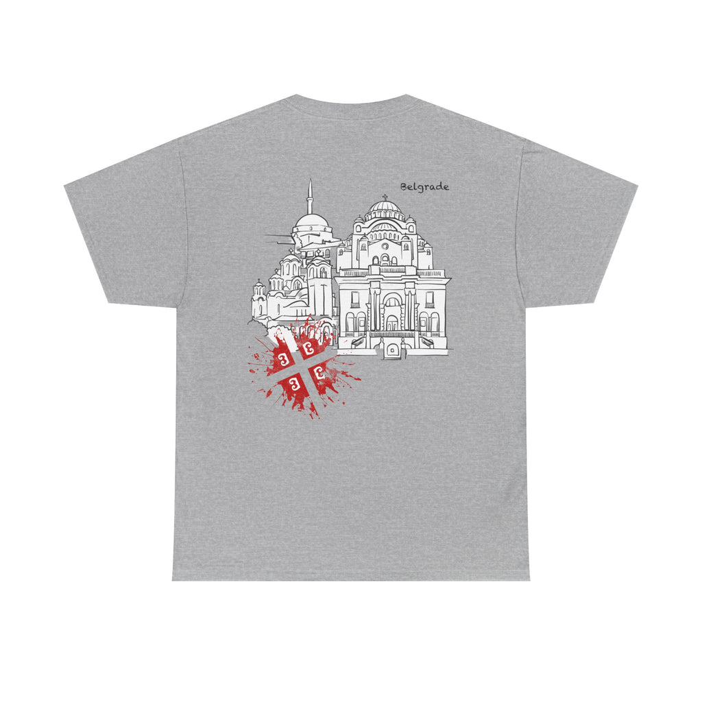 Serbian Heritage Tee, Balkan Blood Shirt, Unisex Cotton T-shirt, Cultural Pride Wear, Travel-inspired Apparel