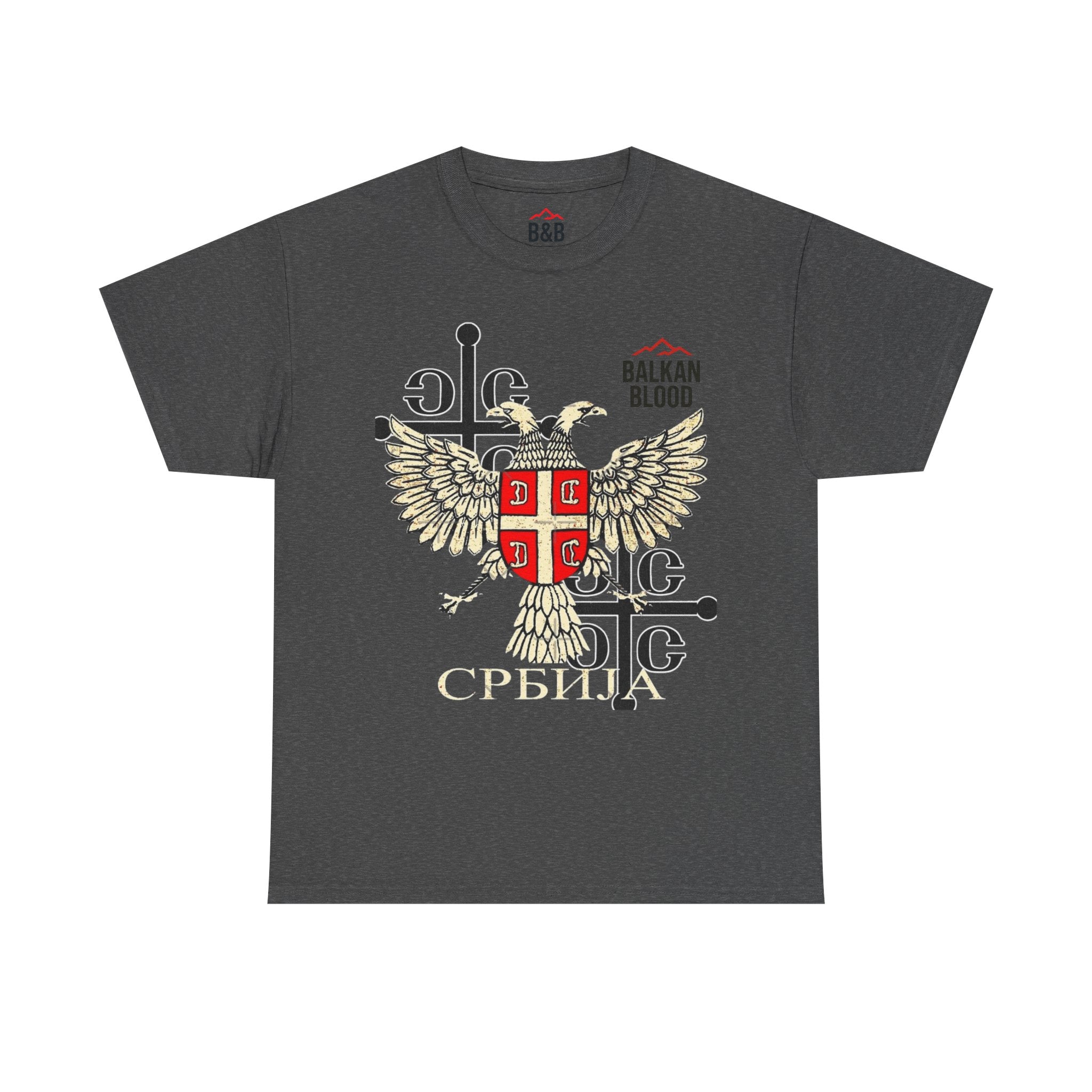 Serbian Heritage Tee, Balkan Blood Shirt, Unisex Cotton T-shirt, Cultural Pride Wear, Travel-inspired Apparel