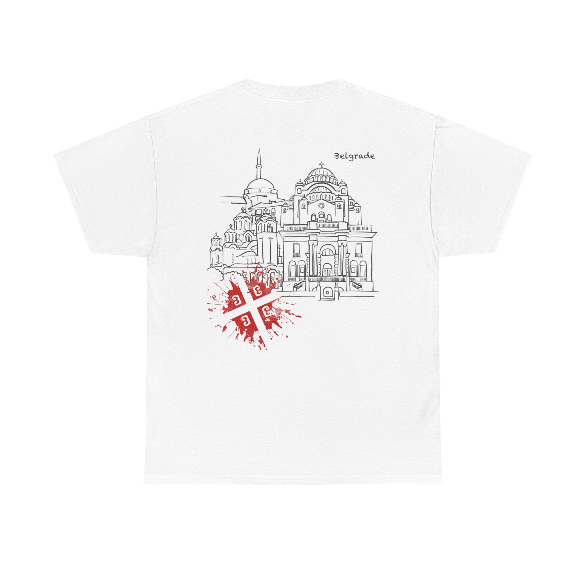 Serbian Heritage Tee, Balkan Blood Shirt, Unisex Cotton T-shirt, Cultural Pride Wear, Travel-inspired Apparel
