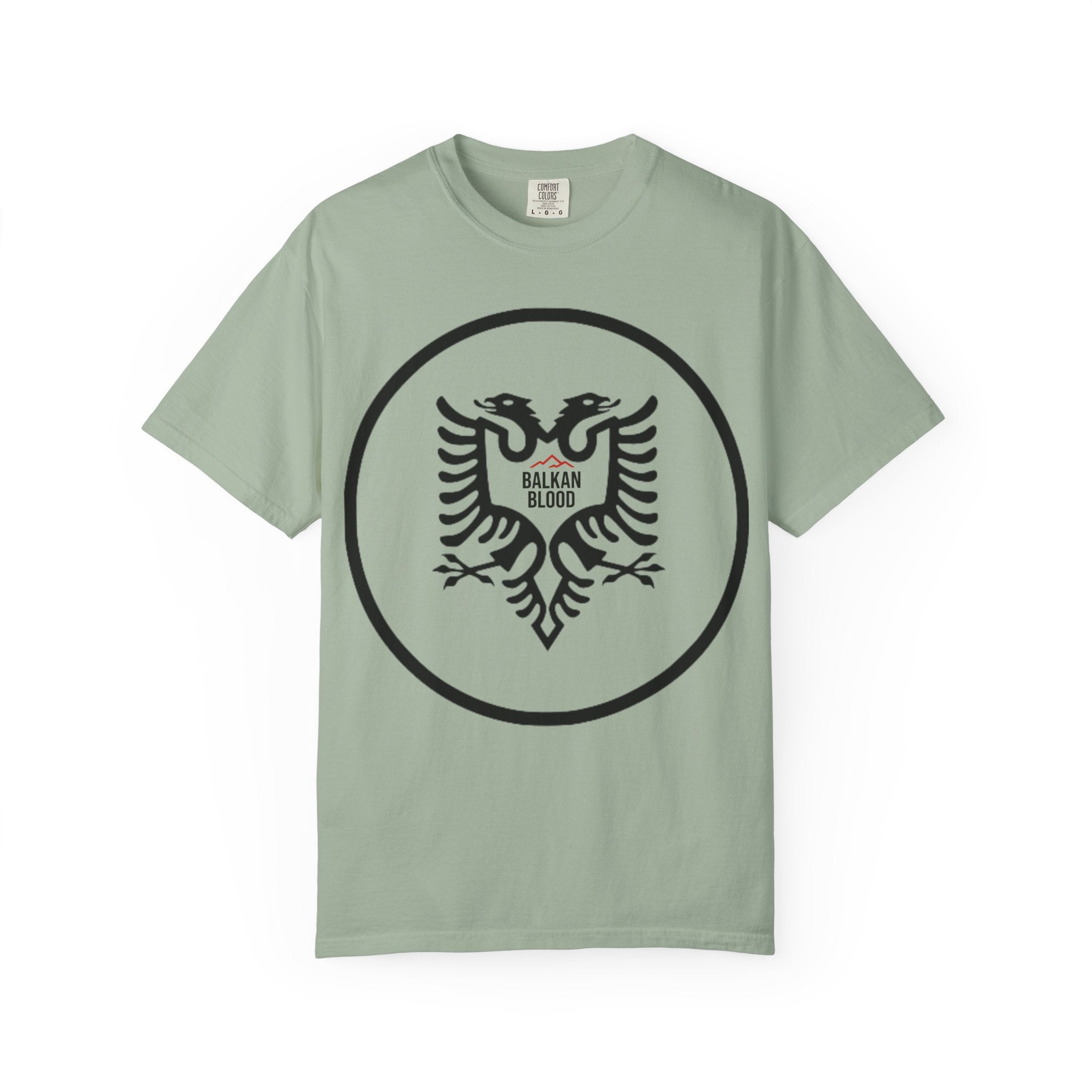 Albanian Balkan Heritage T-Shirt - Unisex Garment-Dyed Tee, Albania Pride Apparel, Cultural Gift, Travel Souvenir, Festival Wear