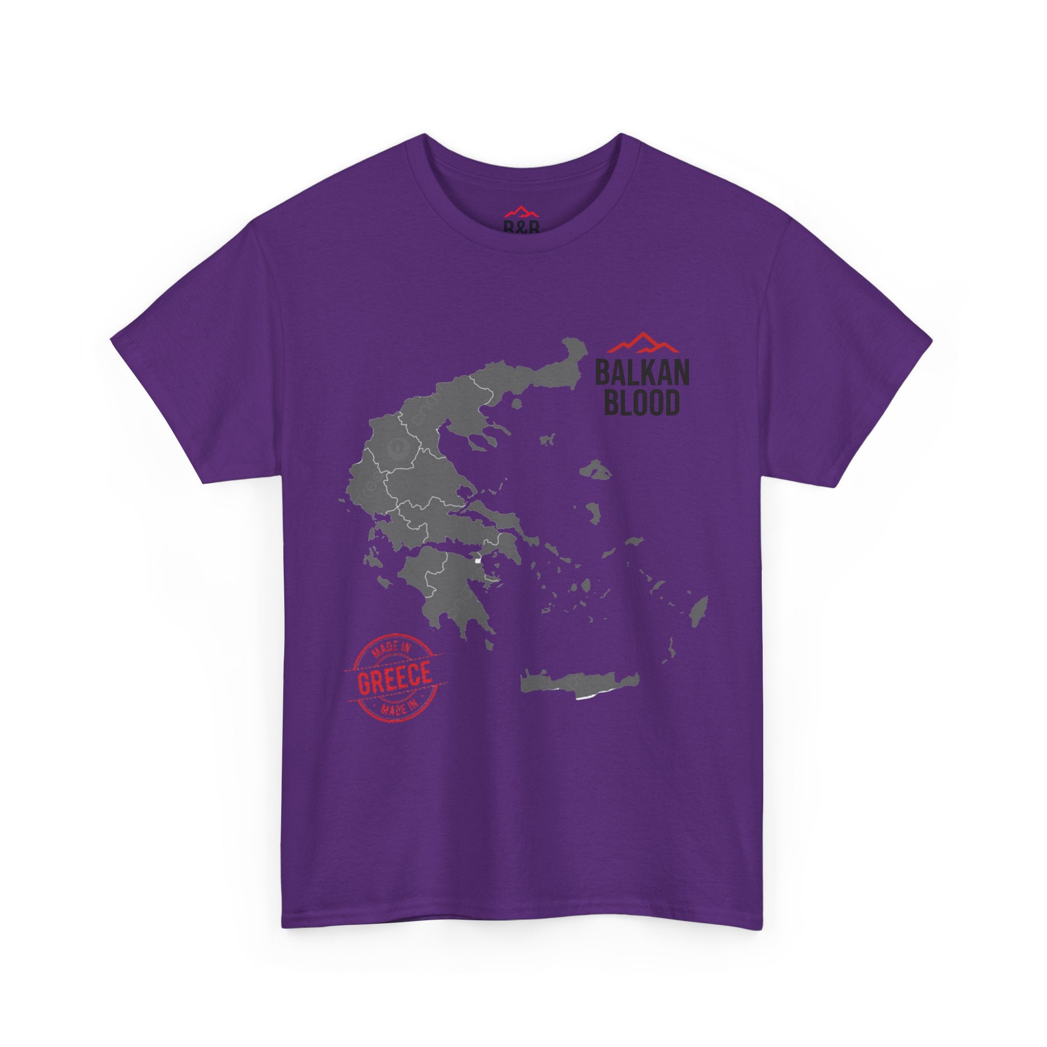 Balkan Blood Tee | Unisex Heavy Cotton T-Shirt, Greece Souvenir Shirt, Travel Gift, Casual Wear, Unique Graphic Tee