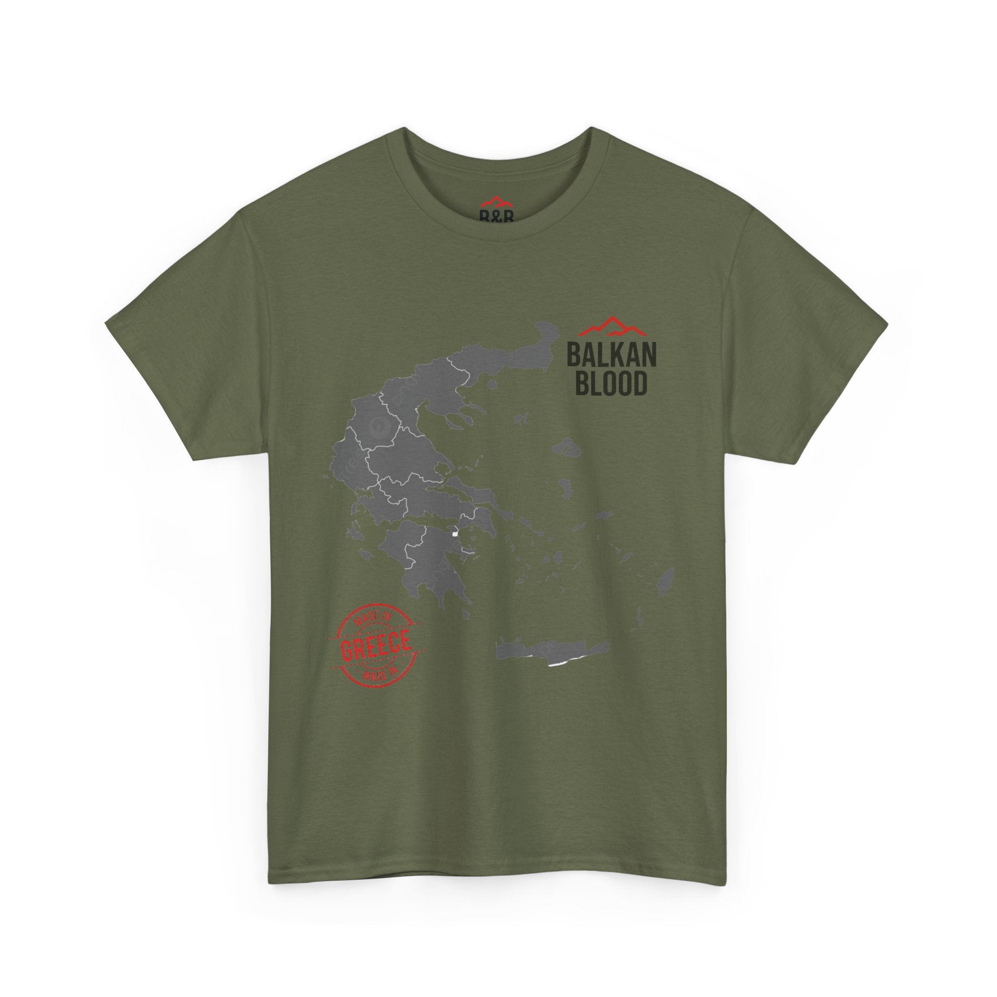 Balkan Blood Tee | Unisex Heavy Cotton T-Shirt, Greece Souvenir Shirt, Travel Gift, Casual Wear, Unique Graphic Tee