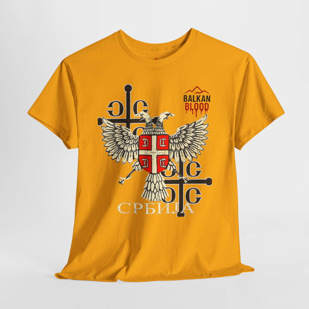 Serbian Heritage Tee, Balkan Blood Shirt, Unisex Cotton T-shirt