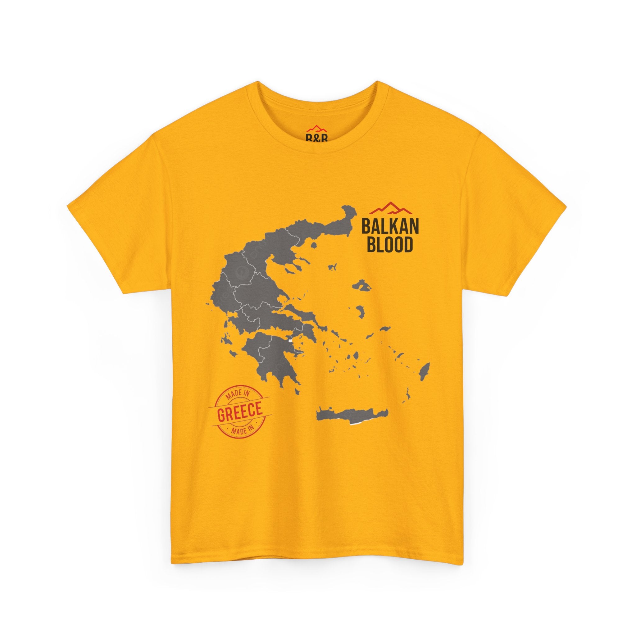 Balkan Blood Tee | Unisex Heavy Cotton T-Shirt, Greece Souvenir Shirt, Travel Gift, Casual Wear, Unique Graphic Tee