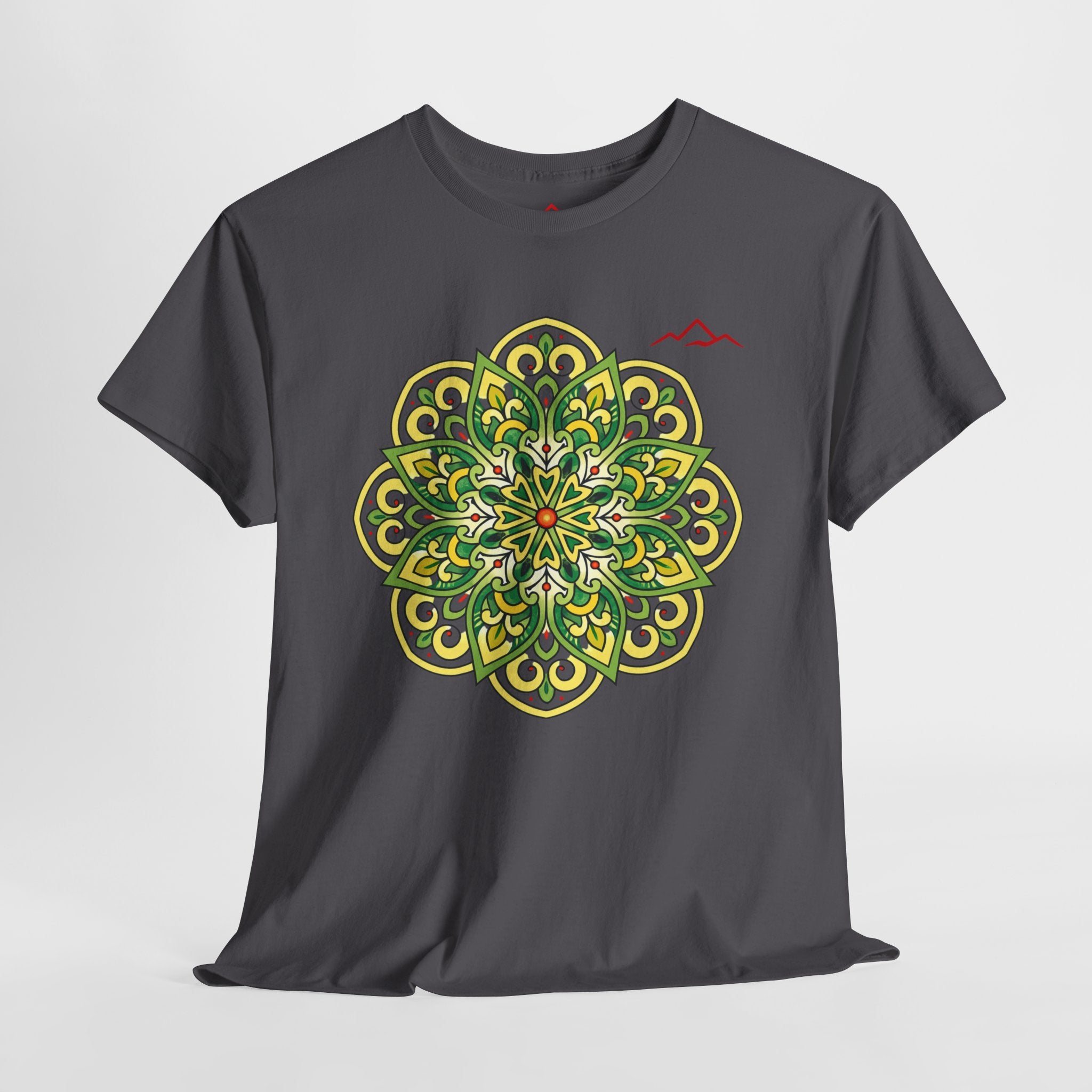 Balkan Blood Graphic Tee — Green Mandala Front & Drip Logo Back