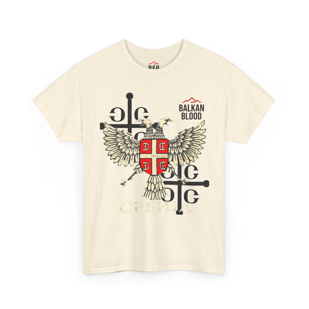 Serbian Heritage Tee, Balkan Blood Shirt, Unisex Cotton T-shirt, Cultural Pride Wear, Travel-inspired Apparel