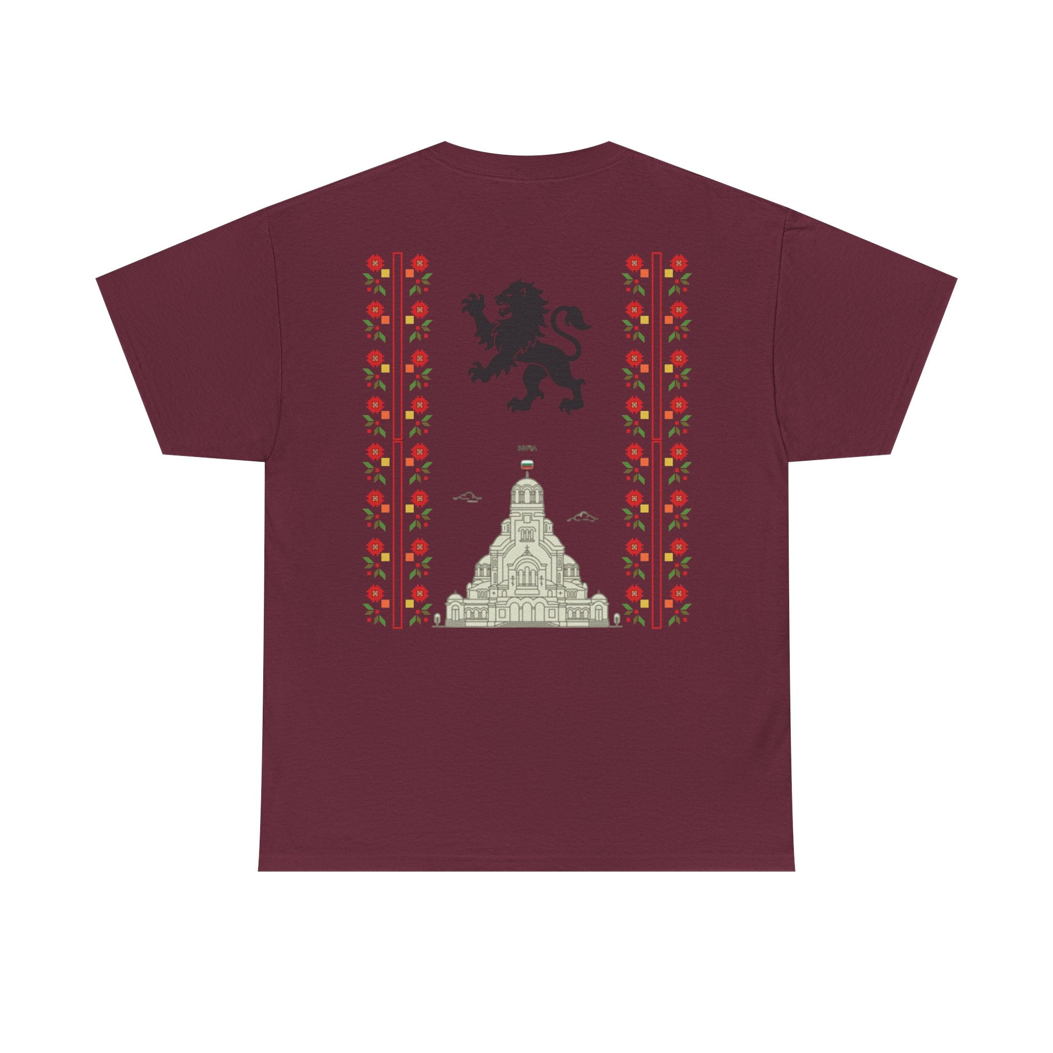 Bulgaria Balkan Blood Unisex Heavy Cotton Tee, Vintage Floral Graphic Shirt, Cultural Heritage Top, Gift for Travelers, Heritage Celebration Apparel