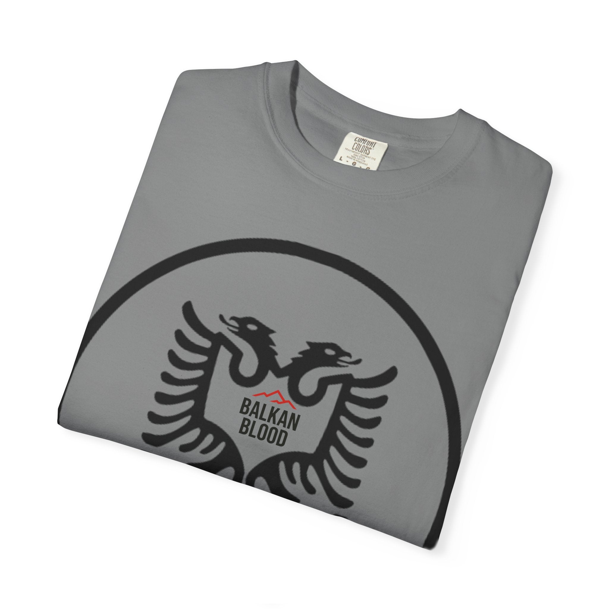 Albanian Balkan Heritage T-Shirt - Unisex Garment-Dyed Tee, Albania Pride Apparel, Cultural Gift, Travel Souvenir, Festival Wear