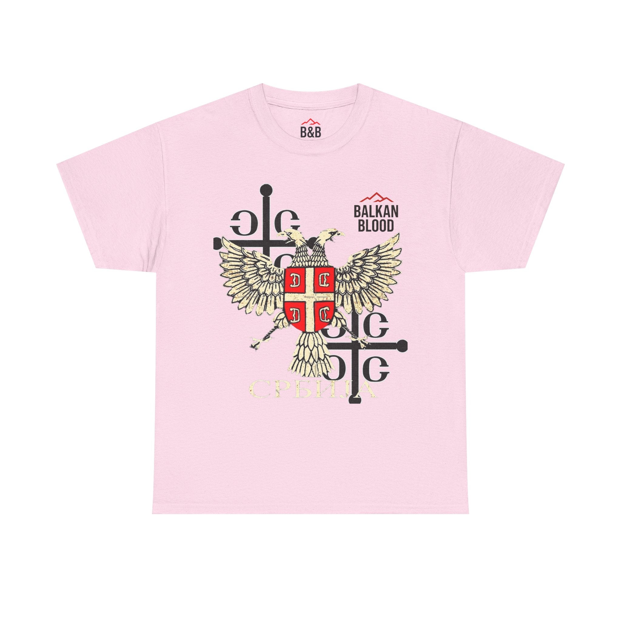 Serbian Heritage Tee, Balkan Blood Shirt, Unisex Cotton T-shirt, Cultural Pride Wear, Travel-inspired Apparel