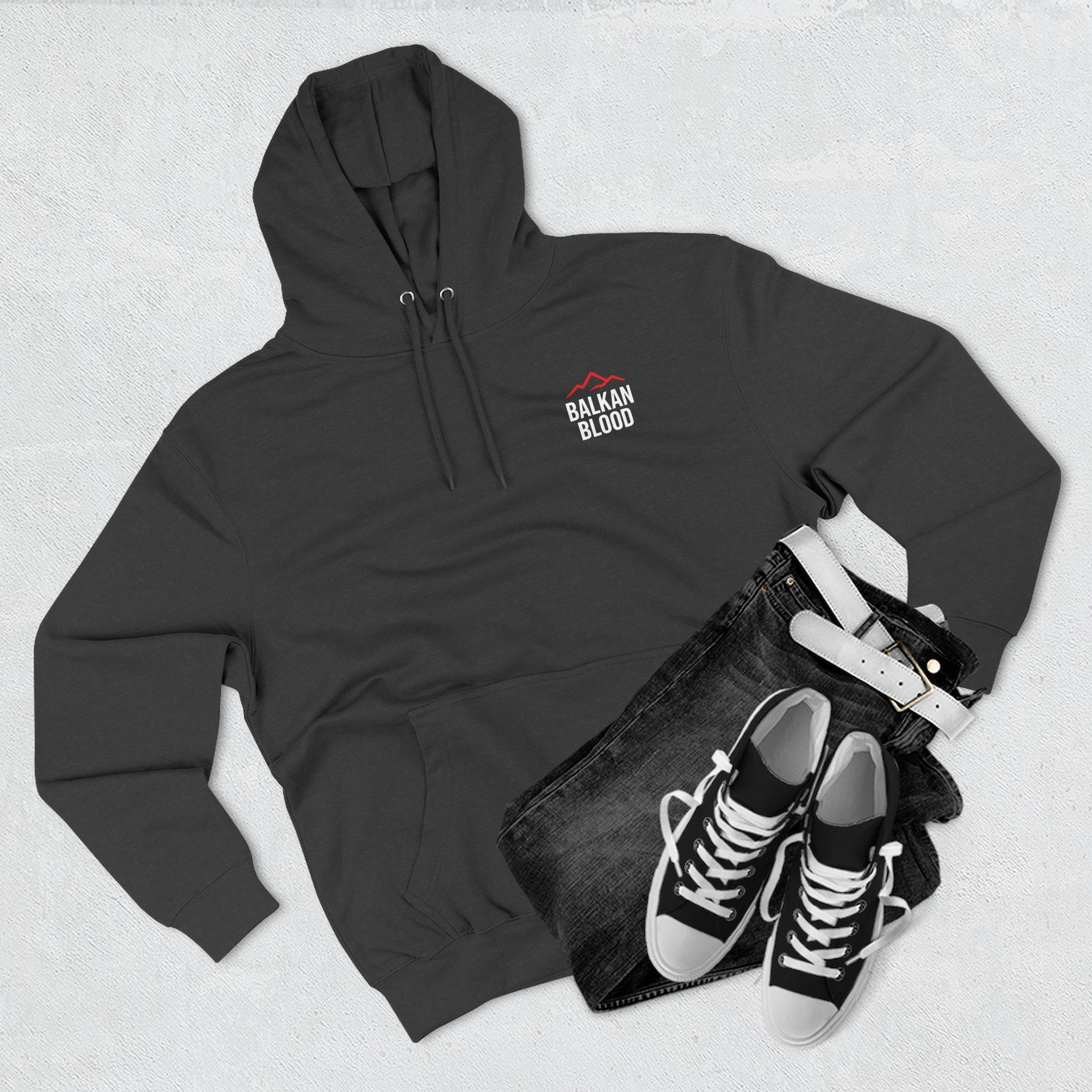 Balkan Blood Hoodie - Cozy Fleece Sweatshirt for Outdoor Adventures, Gifts for Nature Lovers, Hiking, Travel, Casual Wear