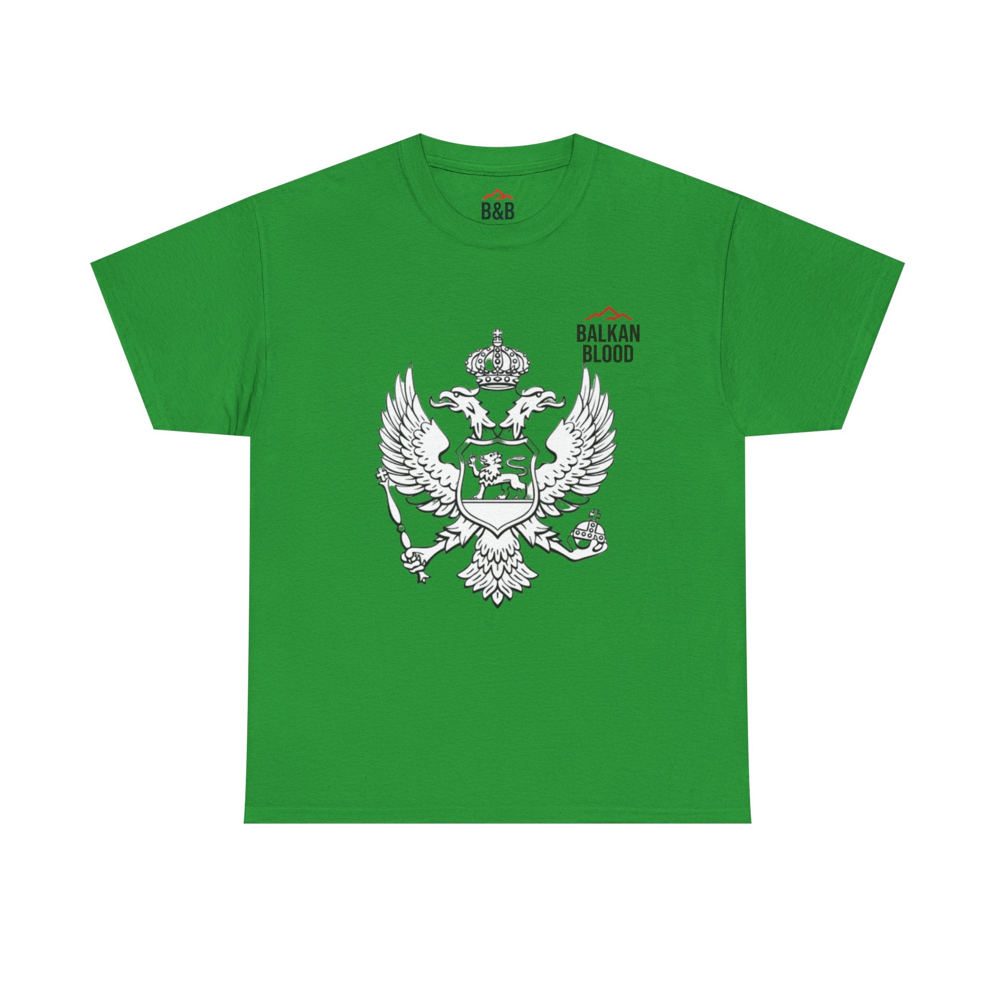 Montenegro/Balkan Blood Unisex Heavy Cotton Tee, Vintage Style Shirt, Graphic Tee, Travel Souvenir, Gift for Heritage Lovers