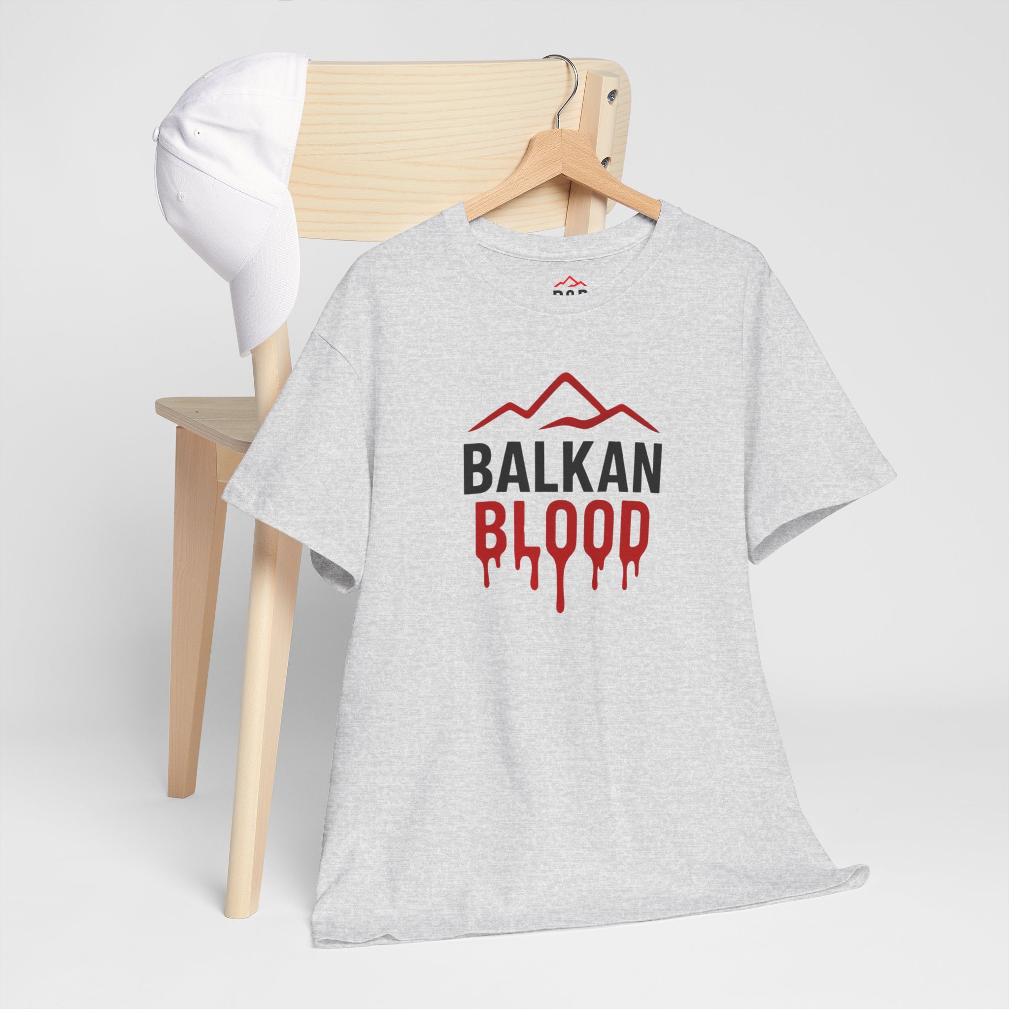 Balkan Blood T-Shirt — Heritage Graphic Tee with Multilingual “Blood” Back Print