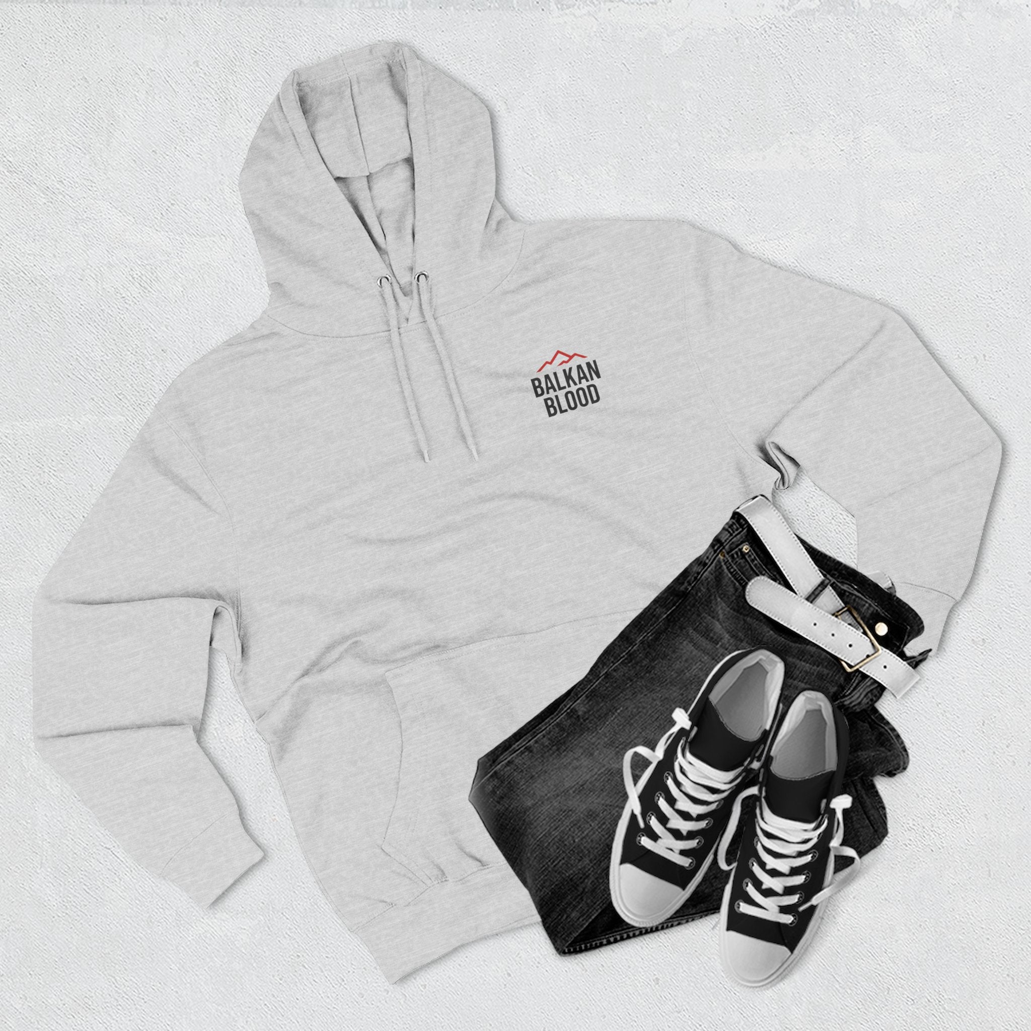 Balkan Blood Hoodie - Cozy Fleece Sweatshirt for Outdoor Adventures, Gifts for Nature Lovers, Hiking, Travel, Casual Wear