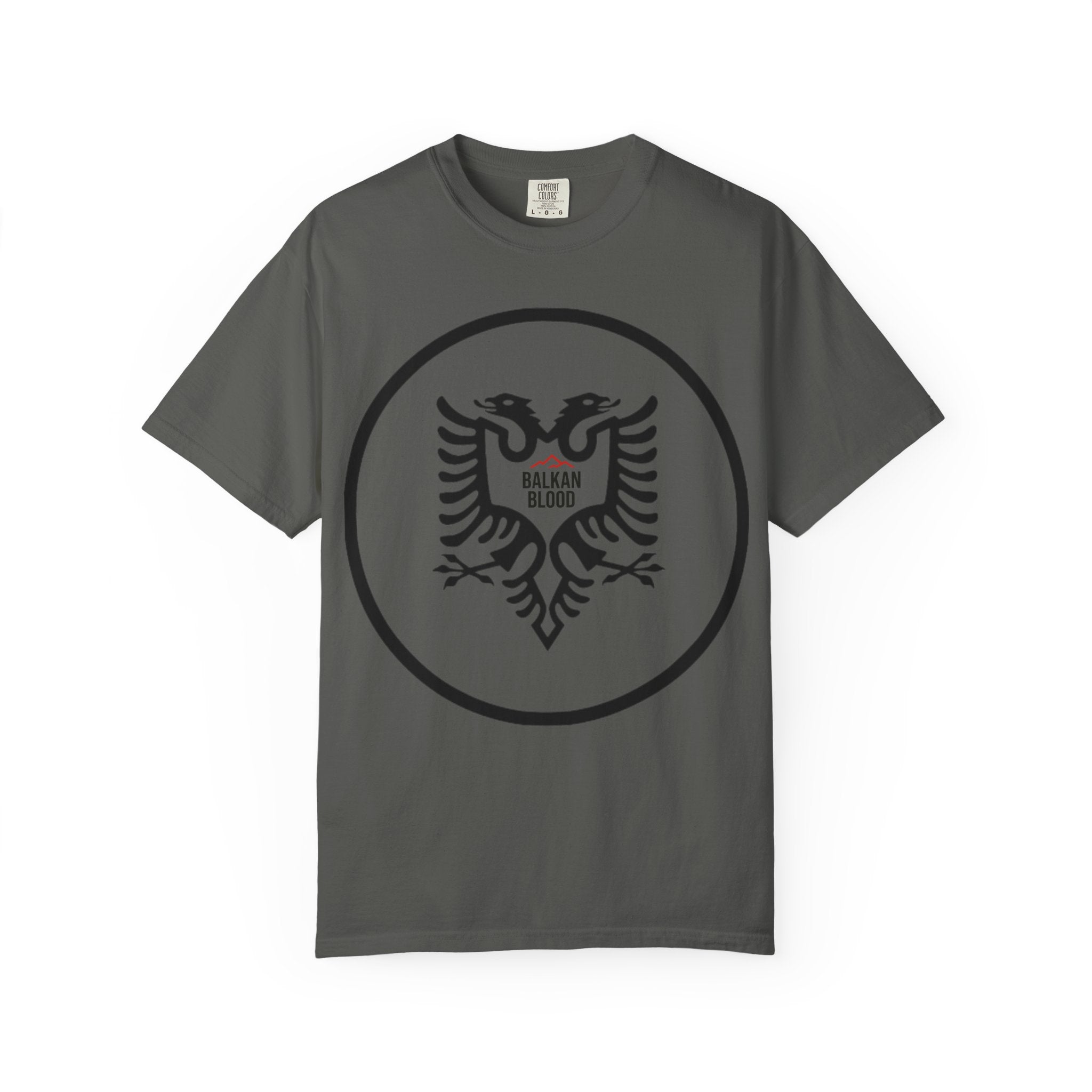 Albanian Balkan Heritage T-Shirt - Unisex Garment-Dyed Tee, Albania Pride Apparel, Cultural Gift, Travel Souvenir, Festival Wear