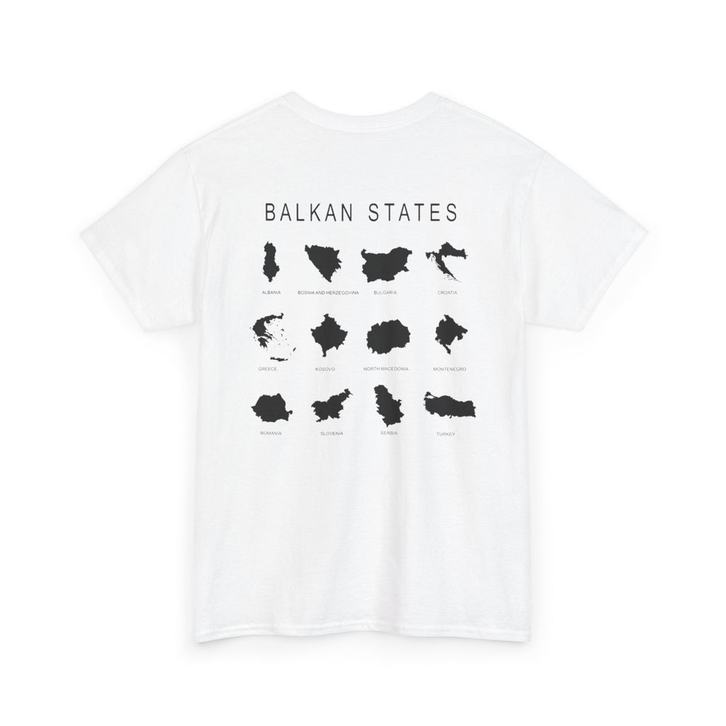 Balkan Blood Unisex Heavy Cotton Tee, Ethnic Pride Shirt, Gift for Balkans, Travel Tee, Stylish Casual Wear, Balkan States Design
