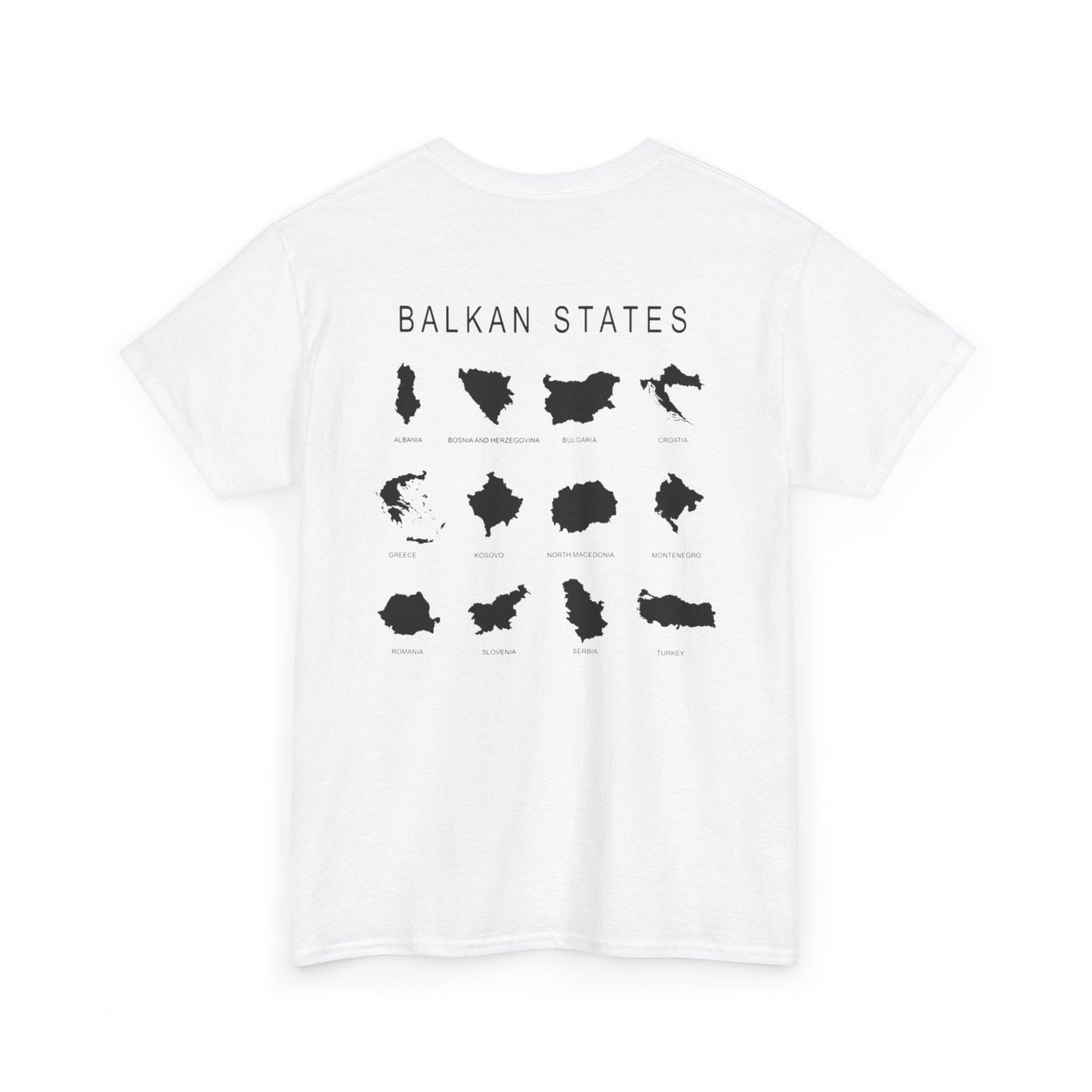 Balkan Blood Unisex Heavy Cotton Tee, Ethnic Pride Shirt, Gift for Balkans, Travel Tee, Stylish Casual Wear, Balkan States Design