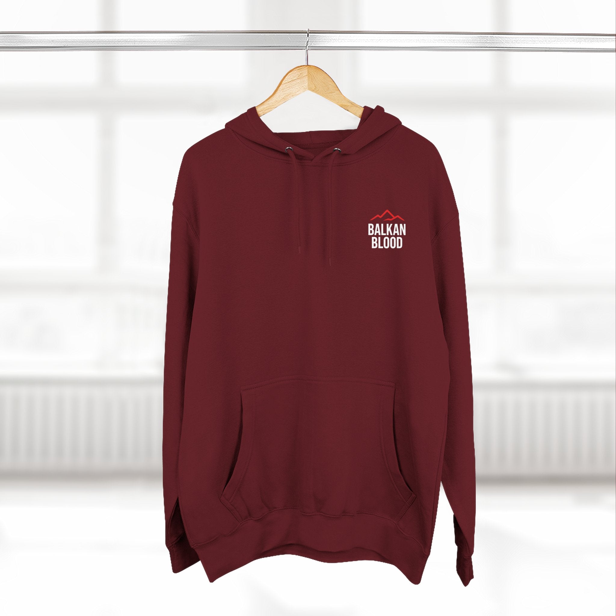 Balkan Blood Hoodie - Cozy Fleece Sweatshirt for Outdoor Adventures, Gifts for Nature Lovers, Hiking, Travel, Casual Wear