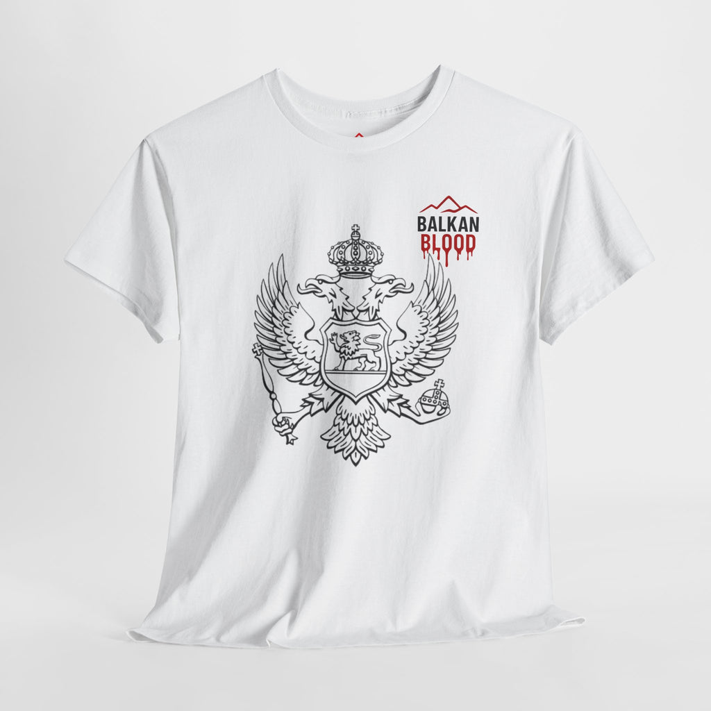 Montenegro/Balkan Blood Unisex Heavy Cotton Tee, Vintage Style Shirt