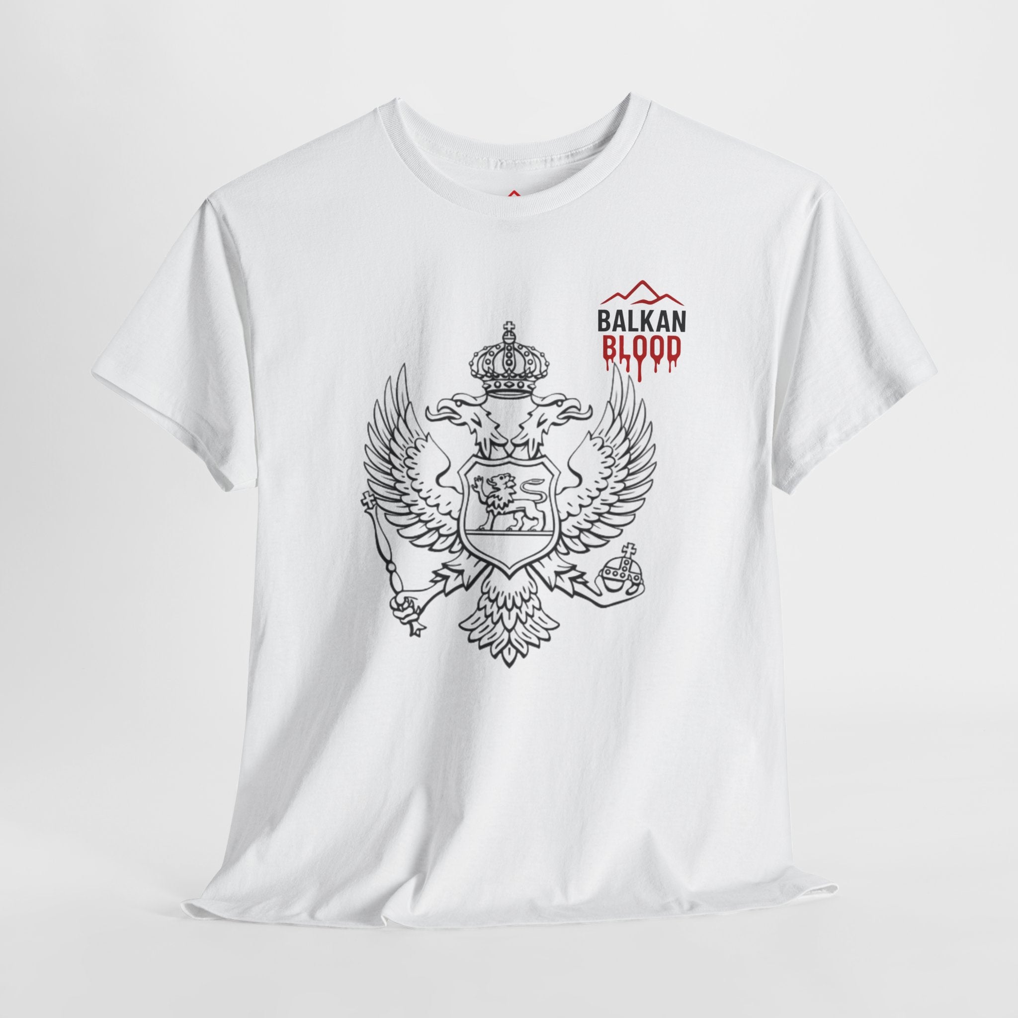 Montenegro/Balkan Blood Unisex Heavy Cotton Tee, Vintage Style Shirt