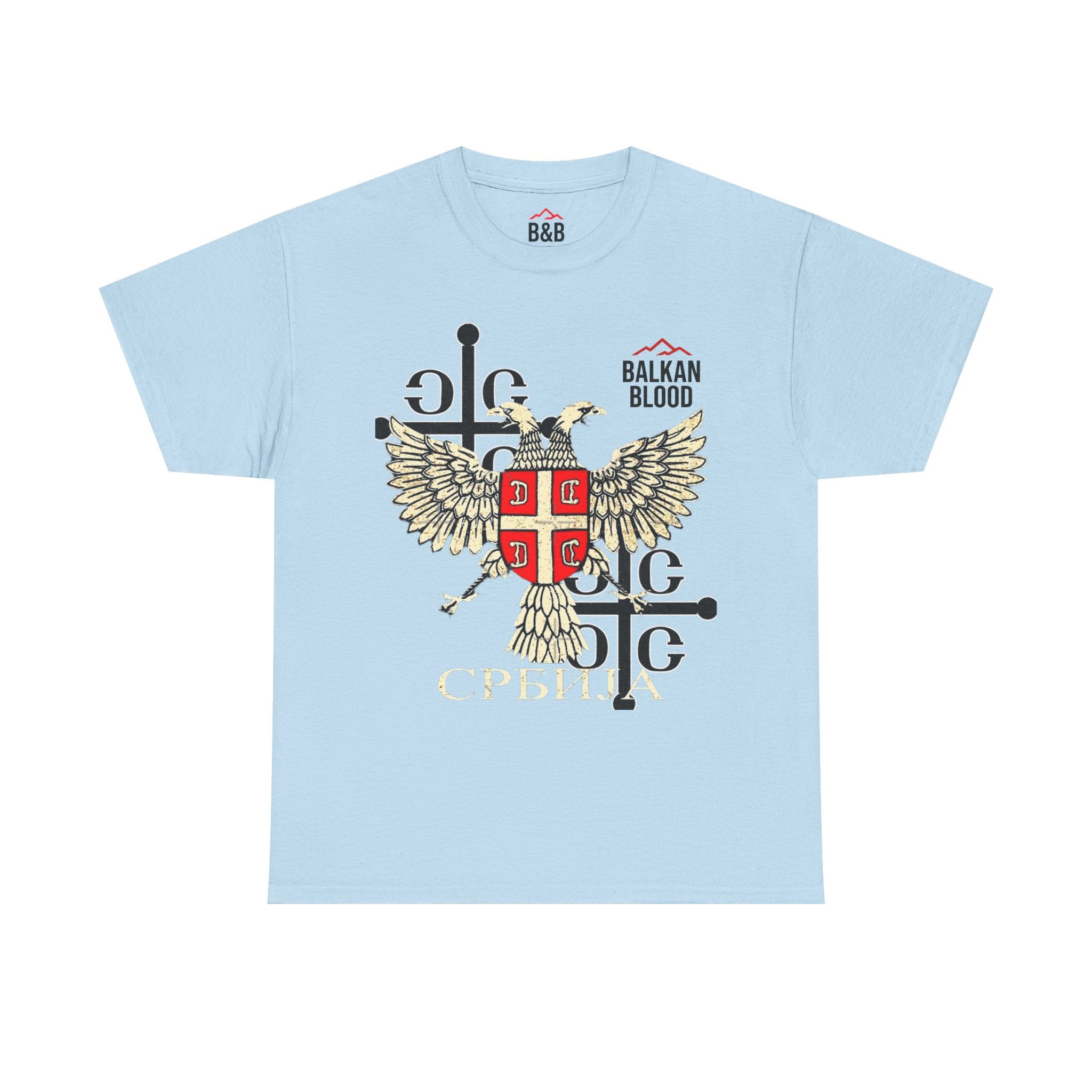 Serbian Heritage Tee, Balkan Blood Shirt, Unisex Cotton T-shirt, Cultural Pride Wear, Travel-inspired Apparel