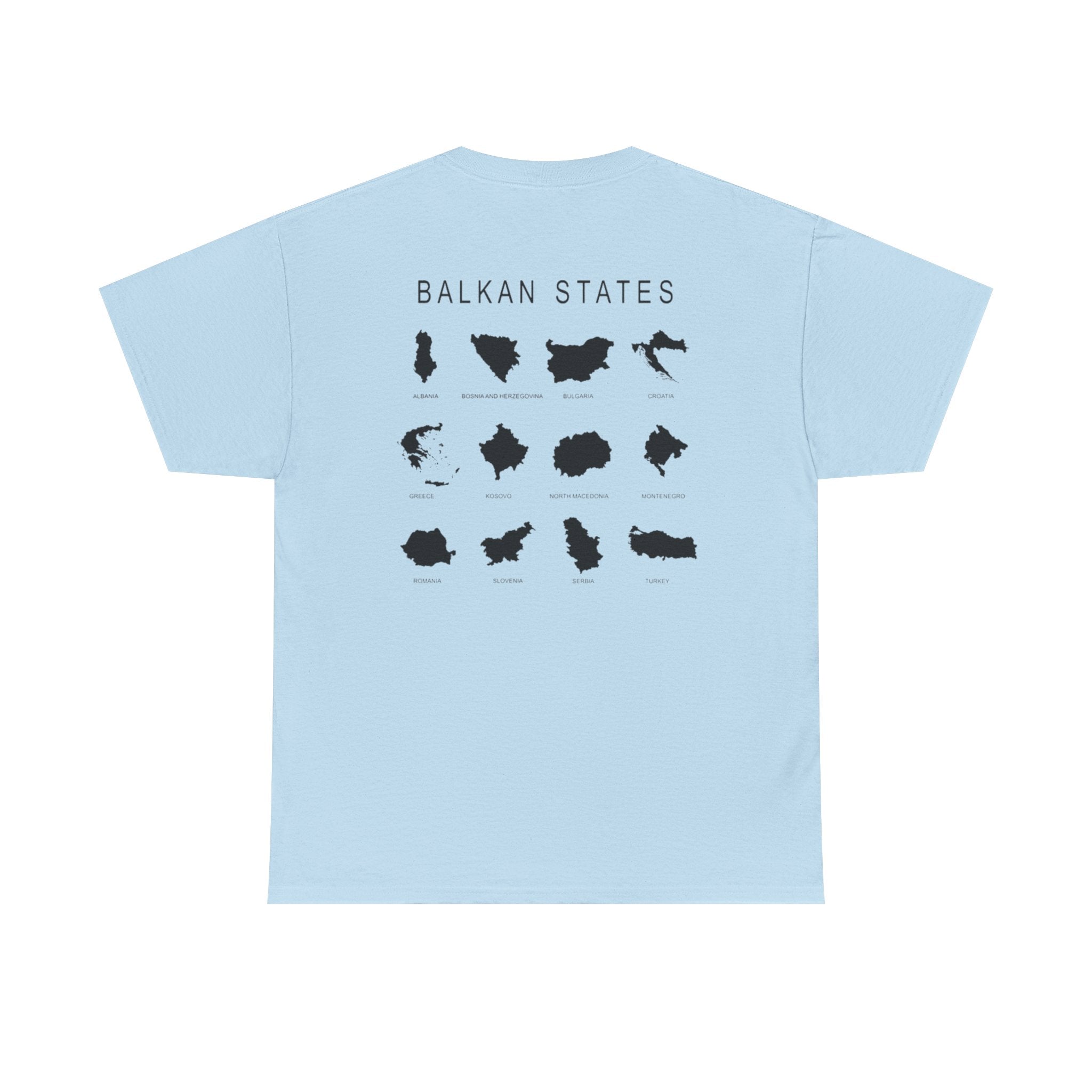 Balkan Blood Unisex Heavy Cotton Tee, Ethnic Pride Shirt, Gift for Balkans, Travel Tee, Stylish Casual Wear, Balkan States Design
