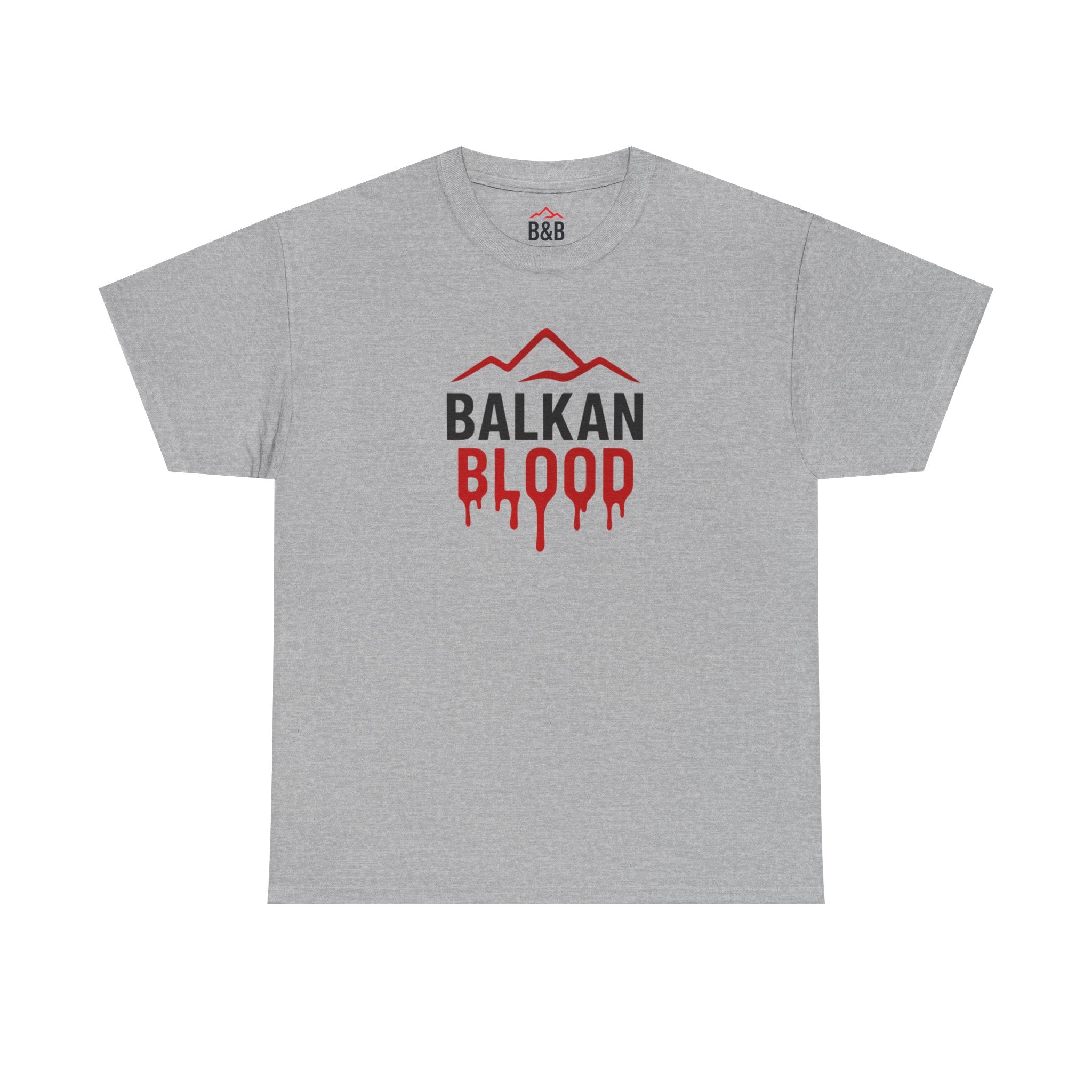 Balkan Blood T-Shirt — Heritage Graphic Tee with Multilingual “Blood” Back Print