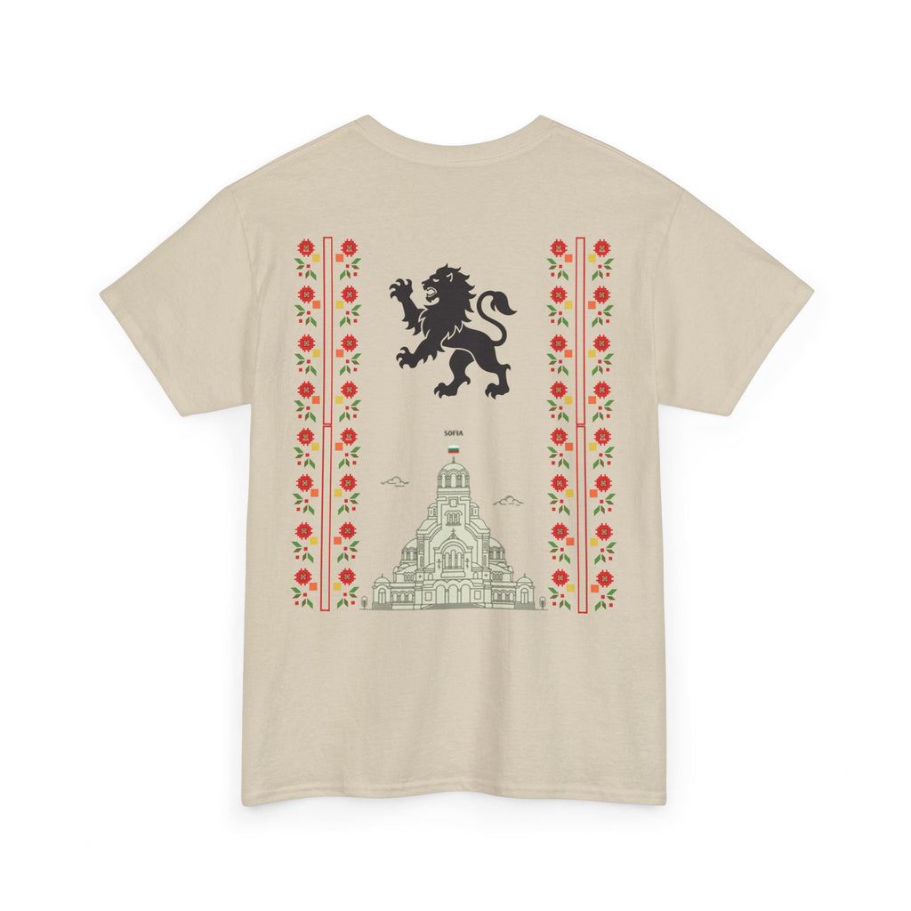 Bulgaria Balkan Blood Unisex Heavy Cotton Tee, Vintage Floral Graphic Shirt, Cultural Heritage Top, Gift for Travelers, Heritage Celebration Apparel