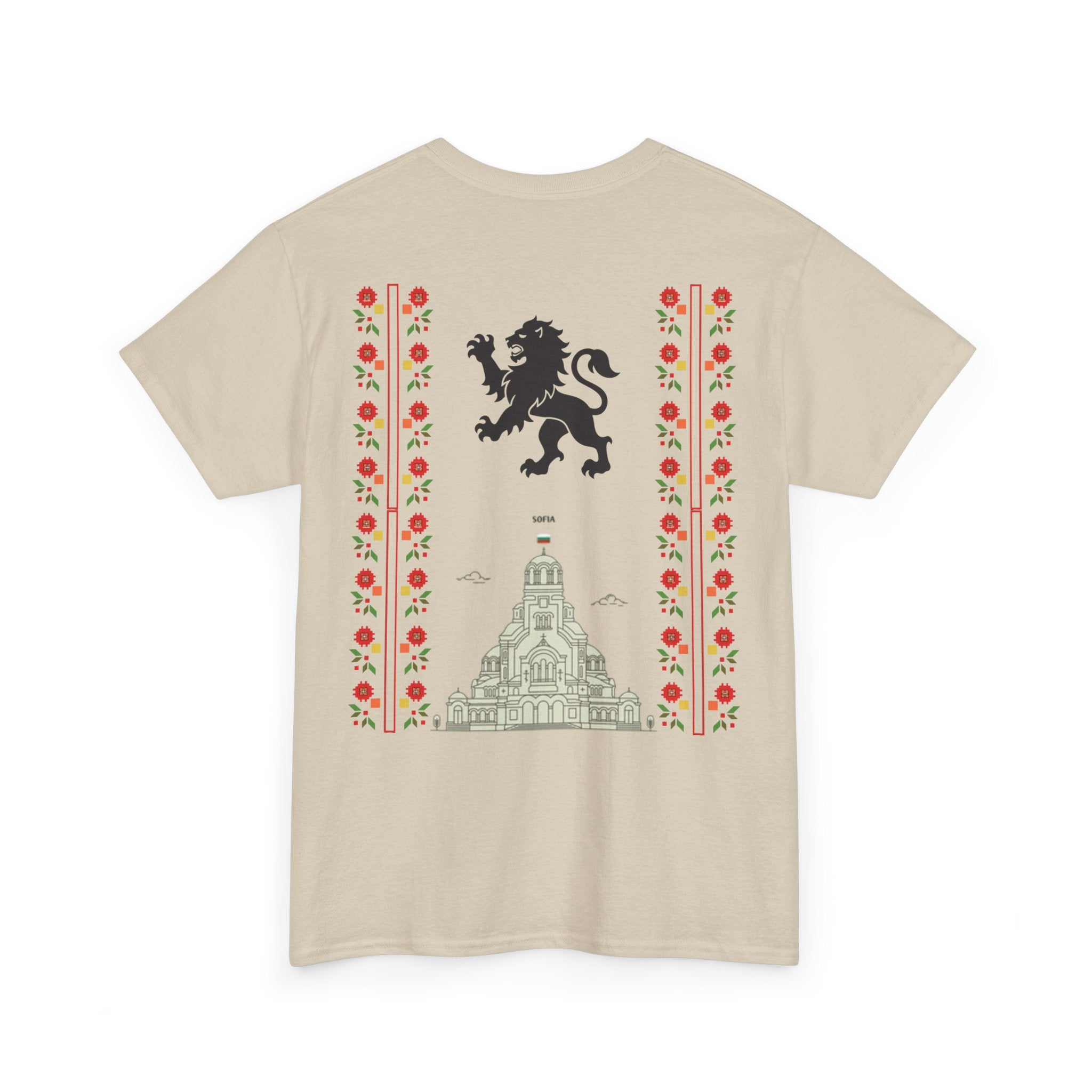 Bulgaria Balkan Blood Unisex Heavy Cotton Tee, Vintage Floral Graphic Shirt, Cultural Heritage Top, Gift for Travelers, Heritage Celebration Apparel