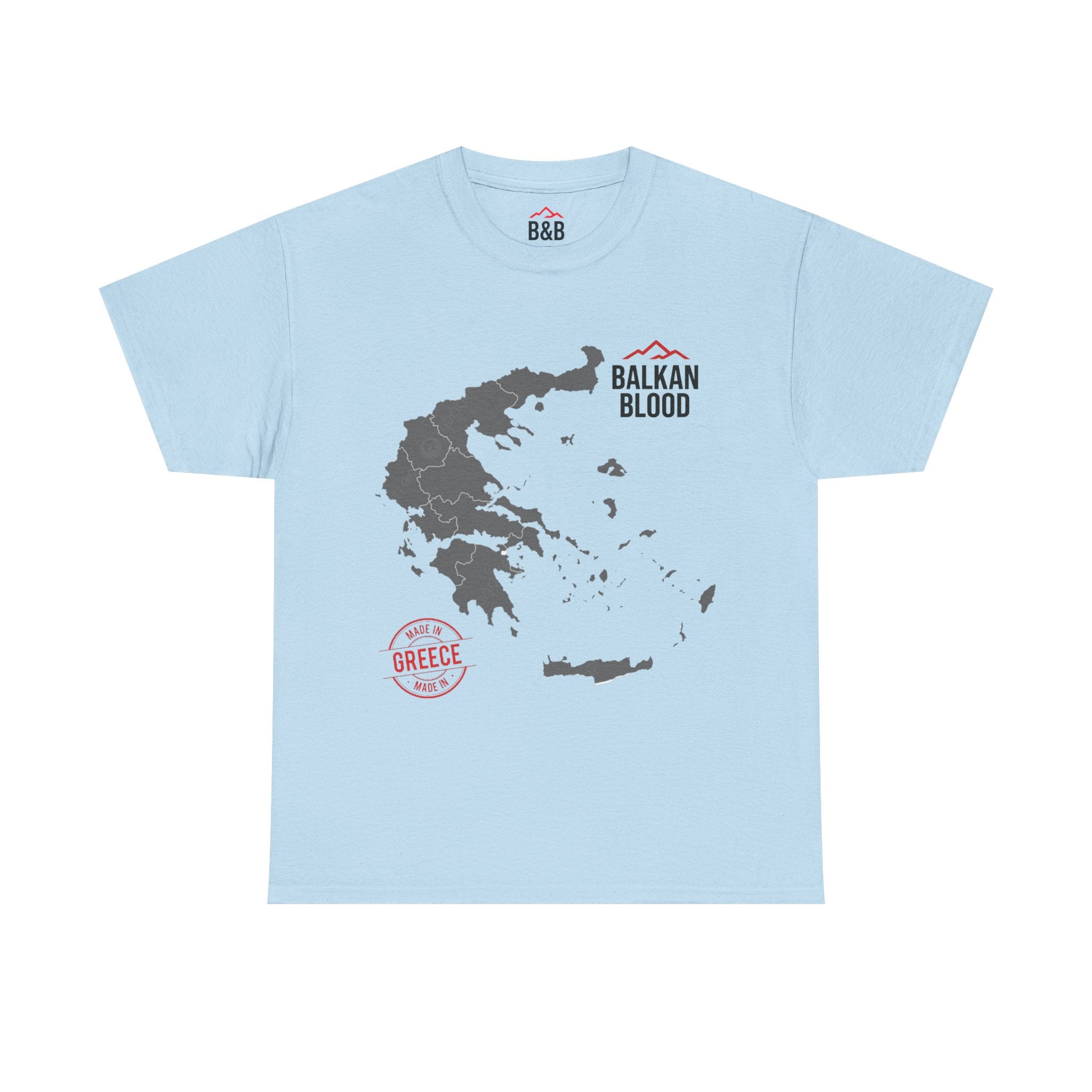 Balkan Blood Tee | Unisex Heavy Cotton T-Shirt, Greece Souvenir Shirt, Travel Gift, Casual Wear, Unique Graphic Tee