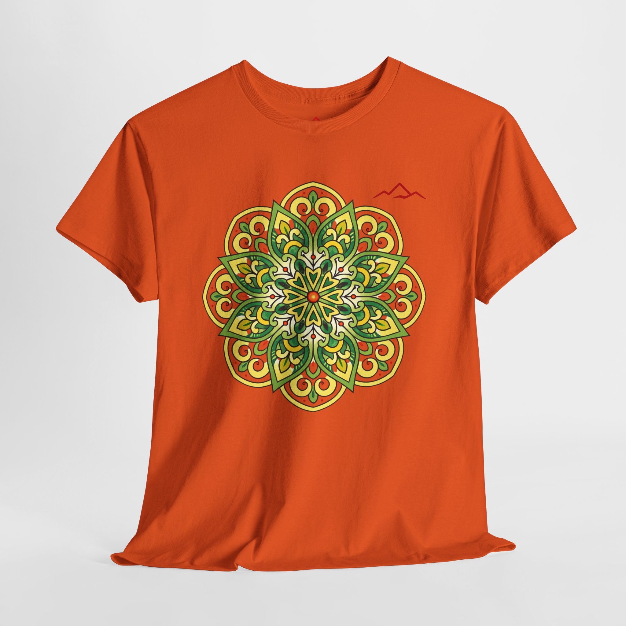 Balkan Blood Graphic Tee — Green Mandala Front & Drip Logo Back