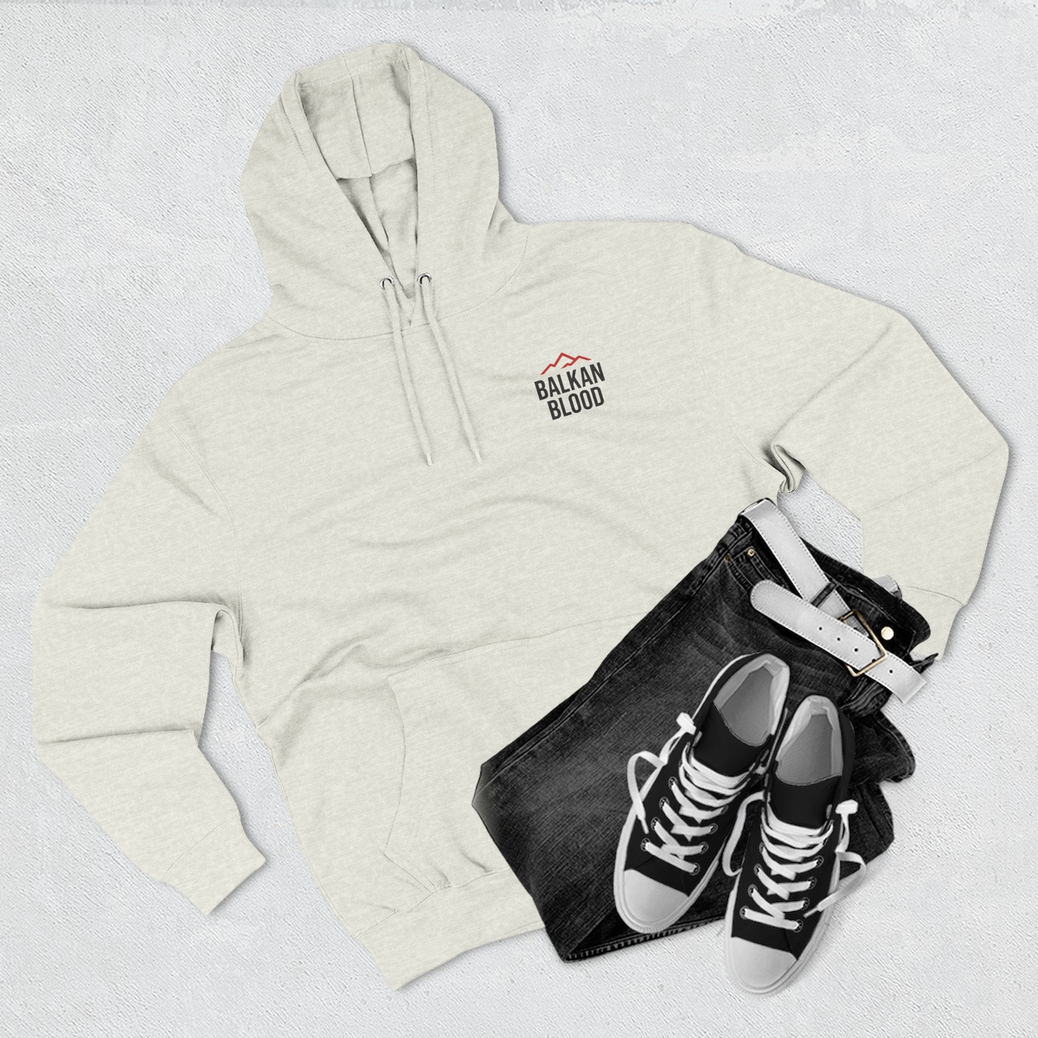 Balkan Blood Hoodie - Cozy Fleece Sweatshirt for Outdoor Adventures, Gifts for Nature Lovers, Hiking, Travel, Casual Wear