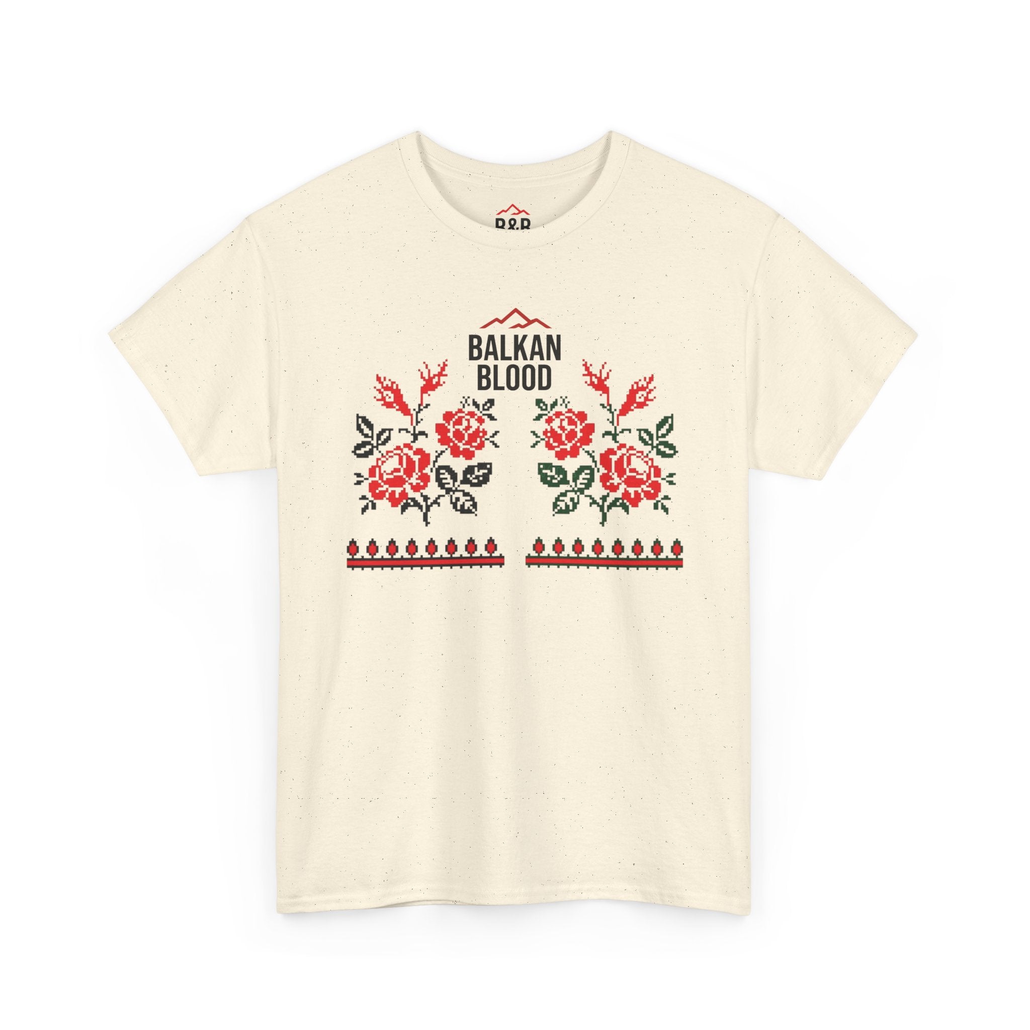 Bulgaria Balkan Blood Unisex Heavy Cotton Tee, Vintage Floral Graphic Shirt, Cultural Heritage Top, Gift for Travelers, Heritage Celebration Apparel