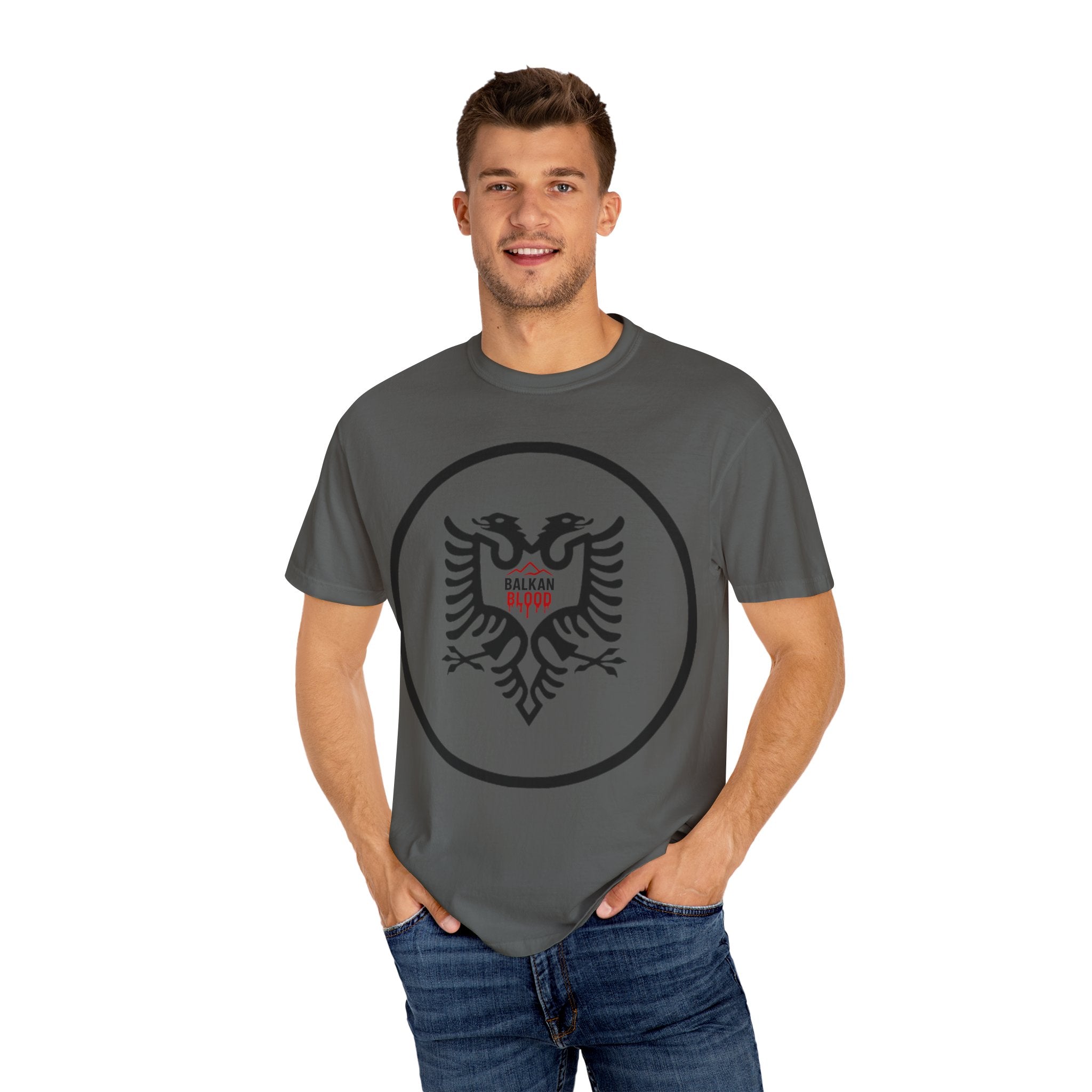 Albanian Balkan Heritage T-Shirt - Unisex Garment-Dyed Tee