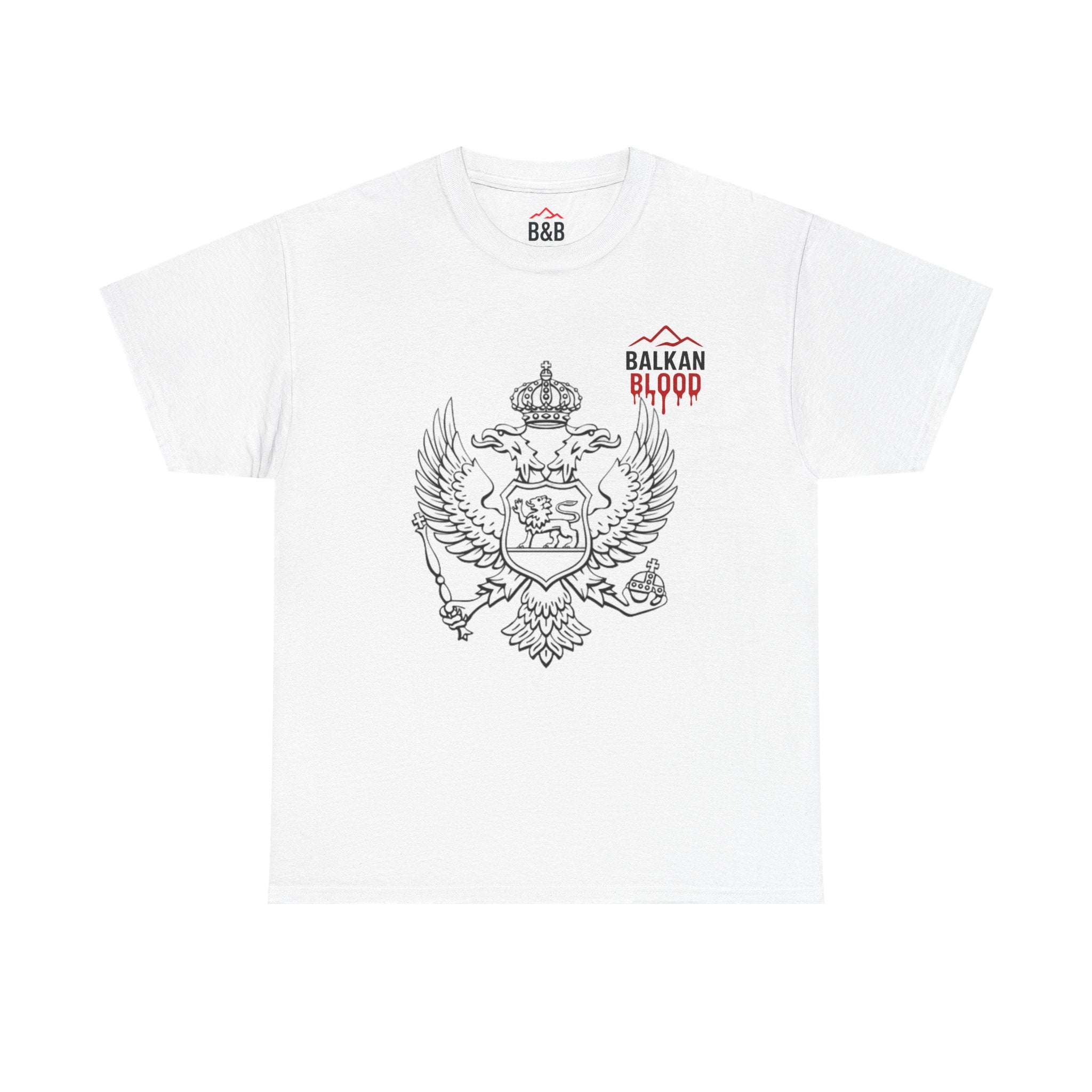 Montenegro/Balkan Blood Unisex Heavy Cotton Tee, Vintage Style Shirt