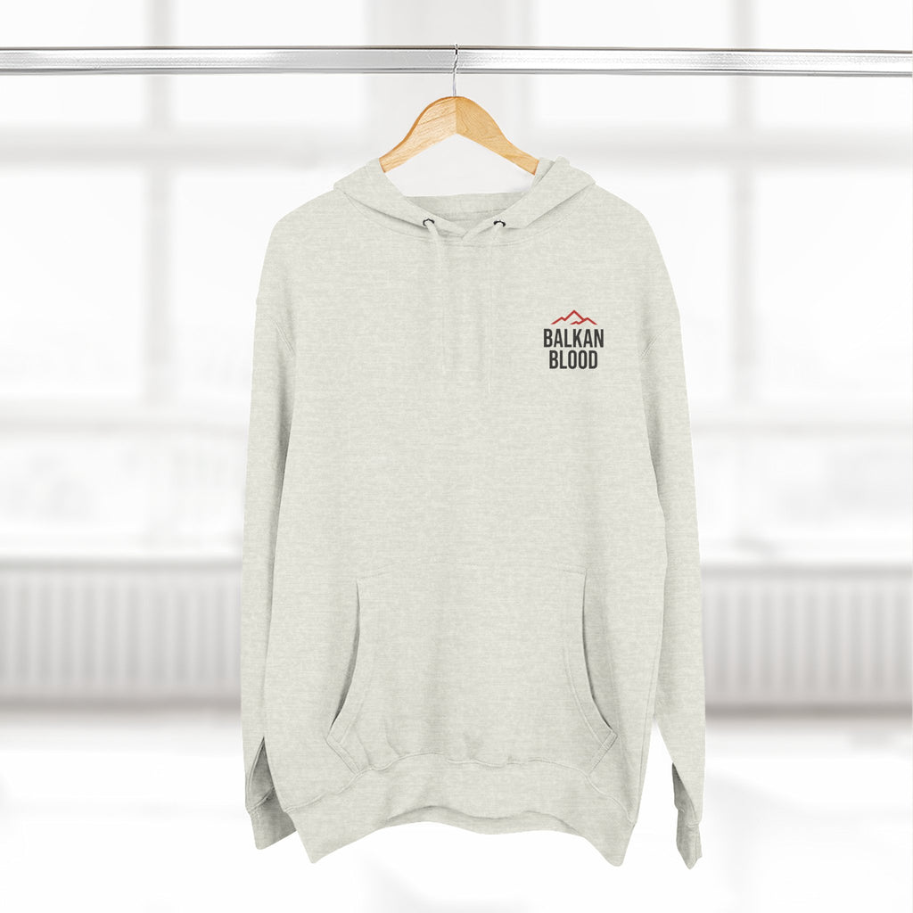 Balkan Blood Hoodie - Cozy Fleece Sweatshirt for Outdoor Adventures, Gifts for Nature Lovers, Hiking, Travel, Casual Wear