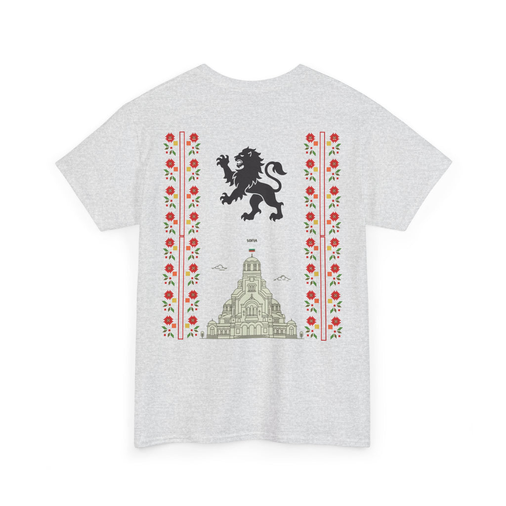 Bulgaria Balkan Blood Unisex Heavy Cotton Tee, Vintage Floral Graphic Shirt, Cultural Heritage Top, Gift for Travelers, Heritage Celebration Apparel