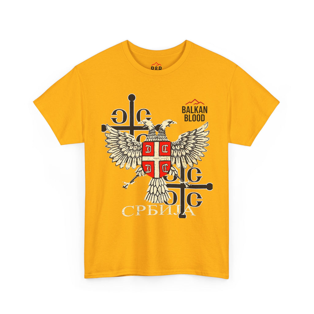 Serbian Heritage Tee, Balkan Blood Shirt, Unisex Cotton T-shirt, Cultural Pride Wear, Travel-inspired Apparel
