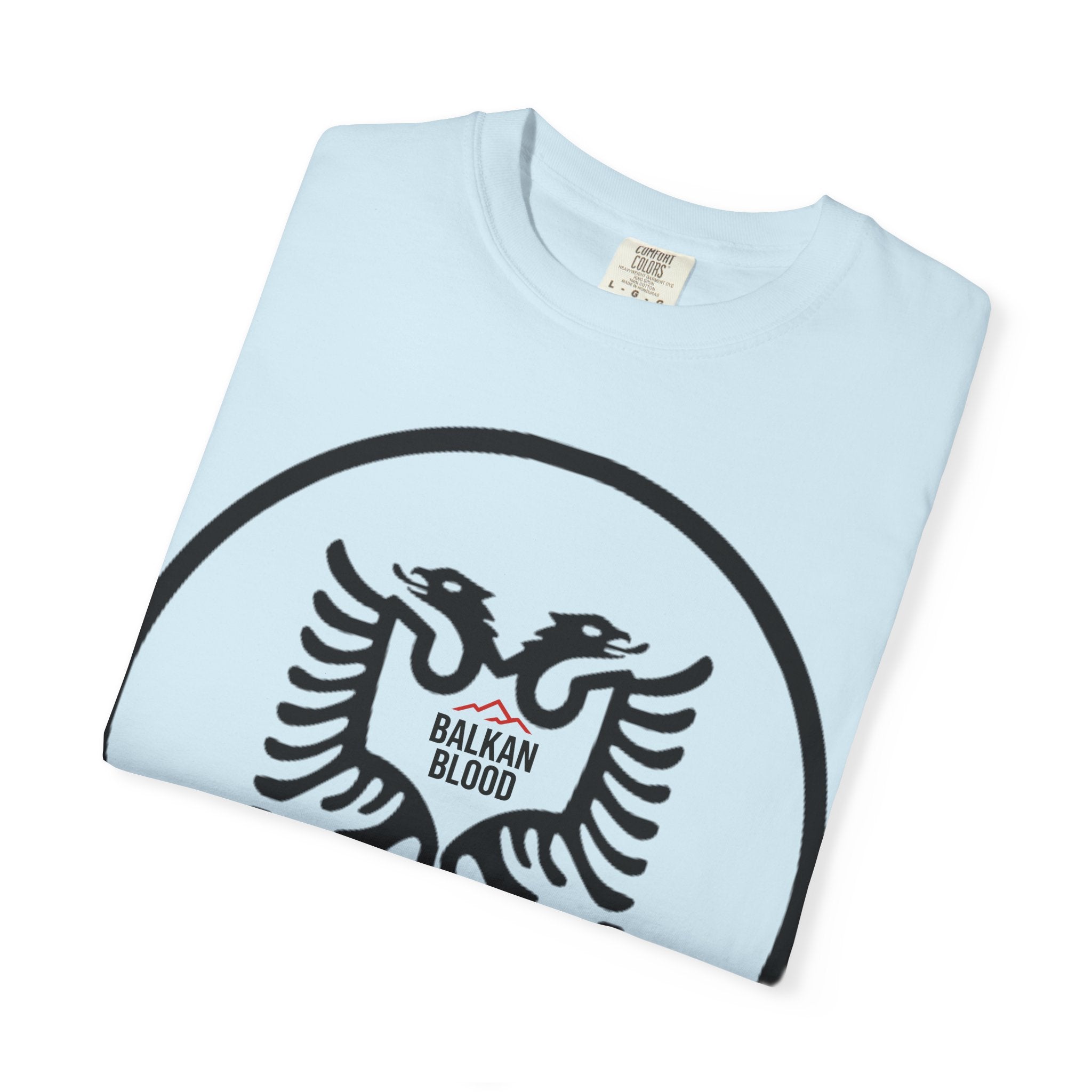 Albanian Balkan Heritage T-Shirt - Unisex Garment-Dyed Tee, Albania Pride Apparel, Cultural Gift, Travel Souvenir, Festival Wear