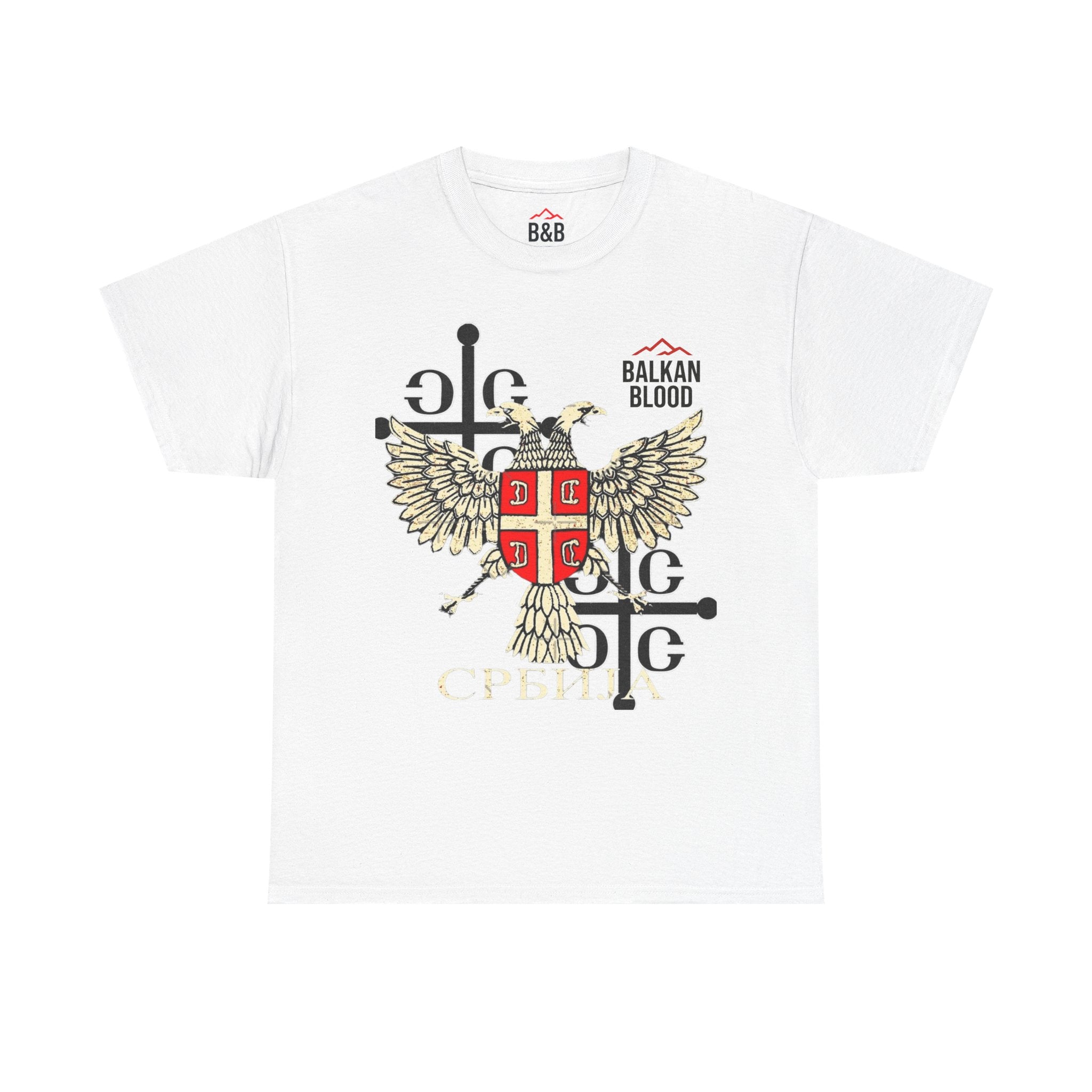 Serbian Heritage Tee, Balkan Blood Shirt, Unisex Cotton T-shirt, Cultural Pride Wear, Travel-inspired Apparel