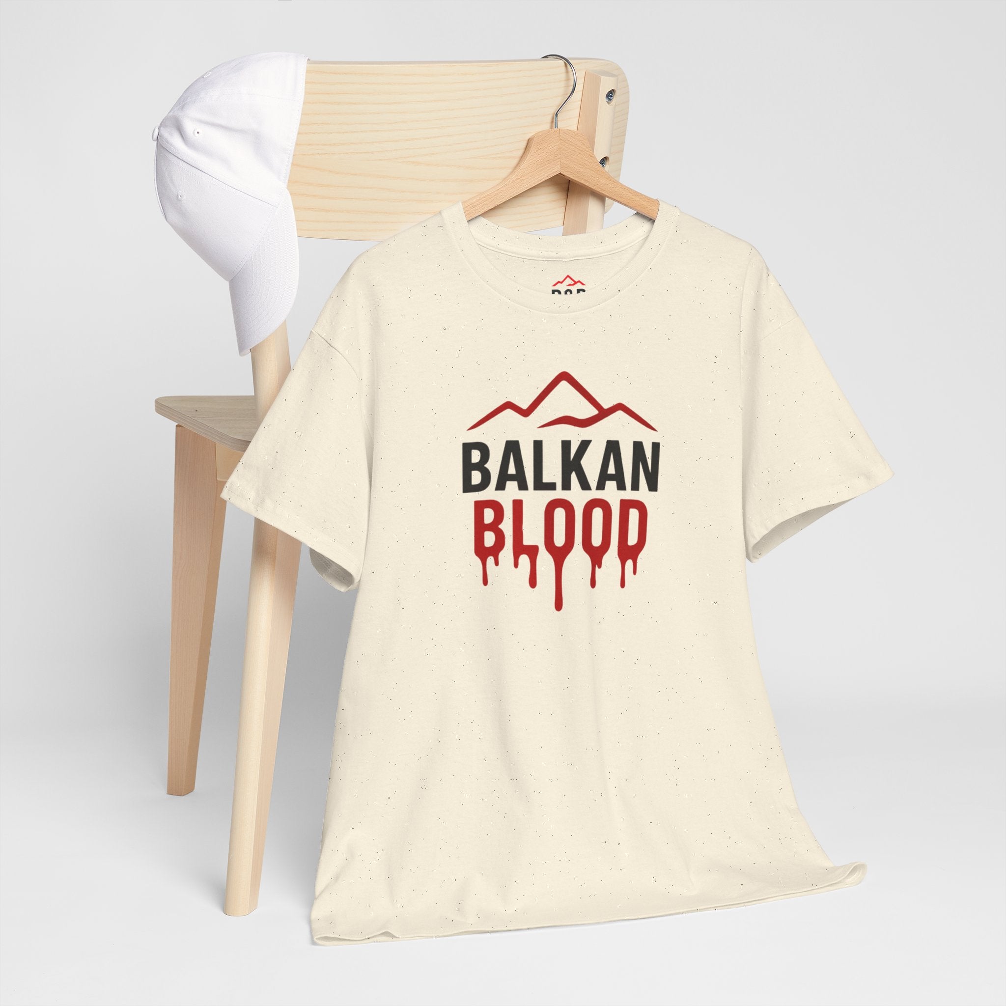 Balkan Blood T-Shirt — Heritage Graphic Tee with Multilingual “Blood” Back Print
