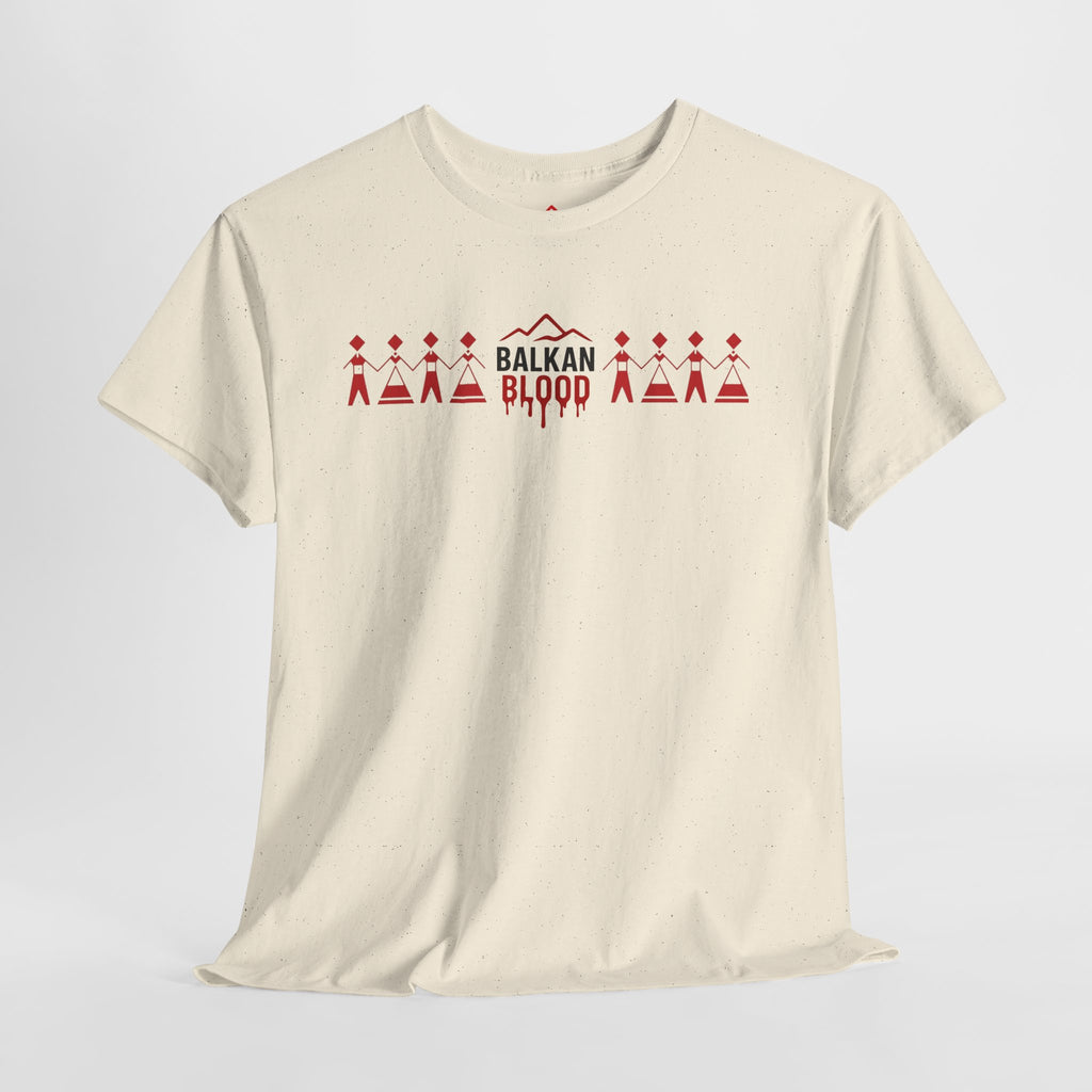 Balkan Blood Unisex Heavy Cotton Tee, Ethnic Pride Shirt, Gift for Balkans, Travel Tee, Stylish Casual Wear, Balkan States Design