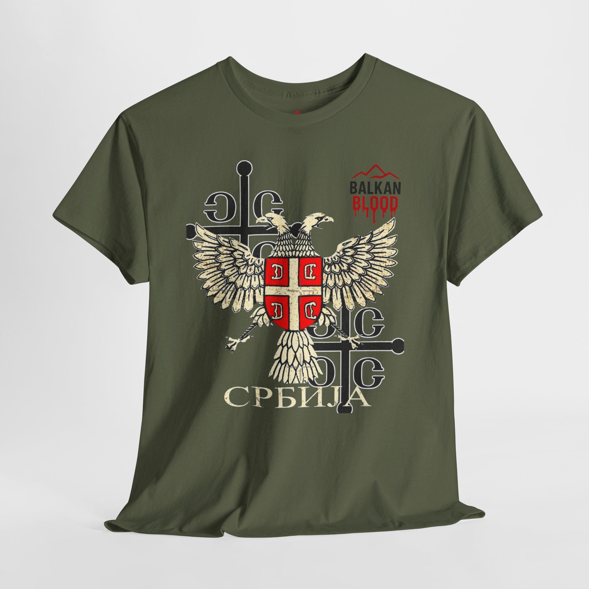 Serbian Heritage Tee, Balkan Blood Shirt, Unisex Cotton T-shirt