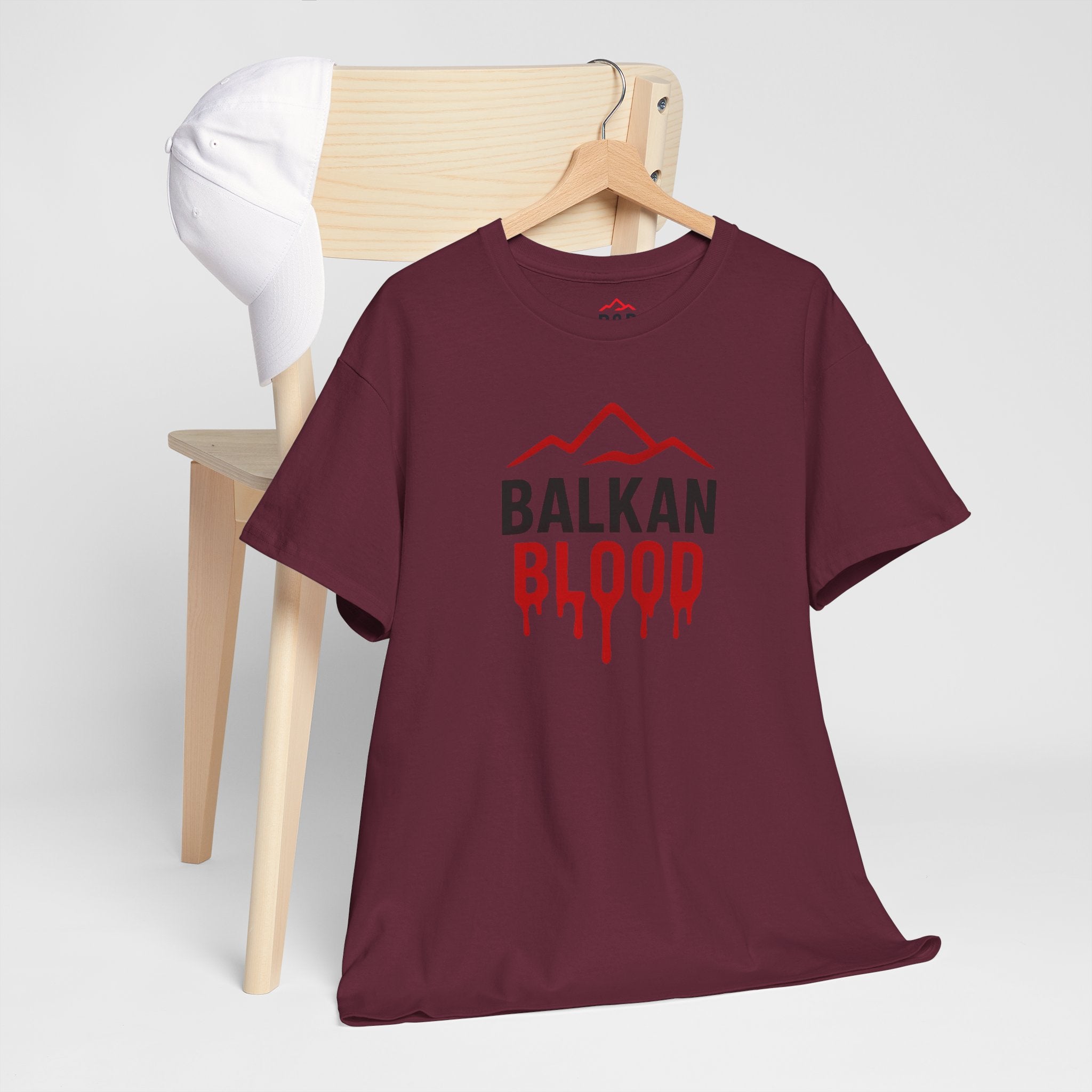 Balkan Blood T-Shirt — Heritage Graphic Tee with Multilingual “Blood” Back Print