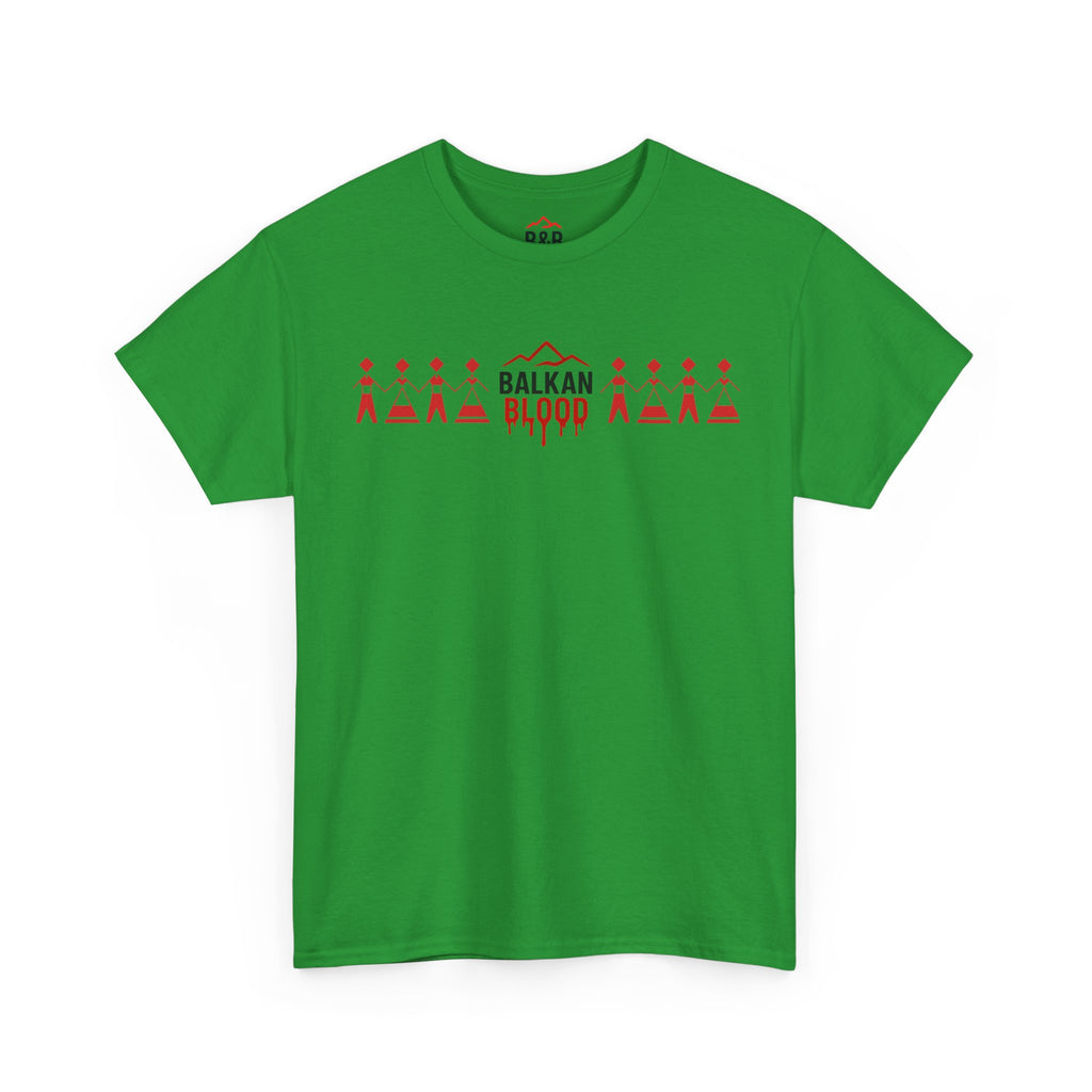 Balkan Blood Unisex Heavy Cotton Tee, Ethnic Pride Shirt, Gift for Balkans, Travel Tee, Stylish Casual Wear, Balkan States Design