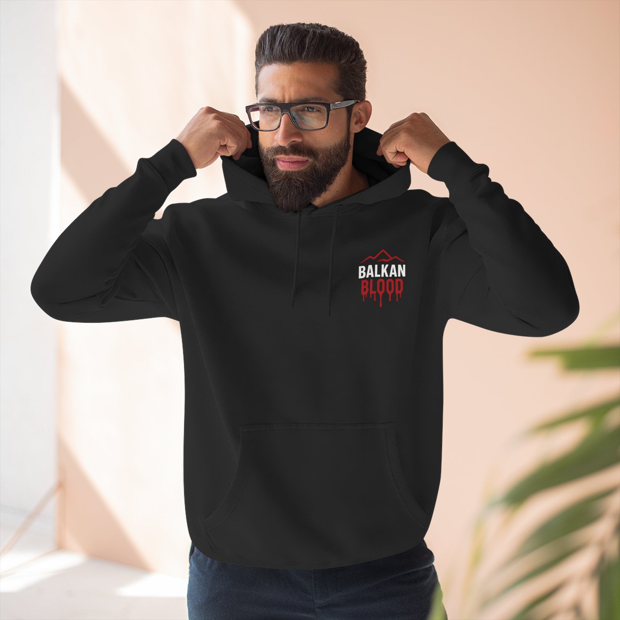 Balkan Blood Hoodie - Cozy Fleece Sweatshirt for Outdoor Adventures