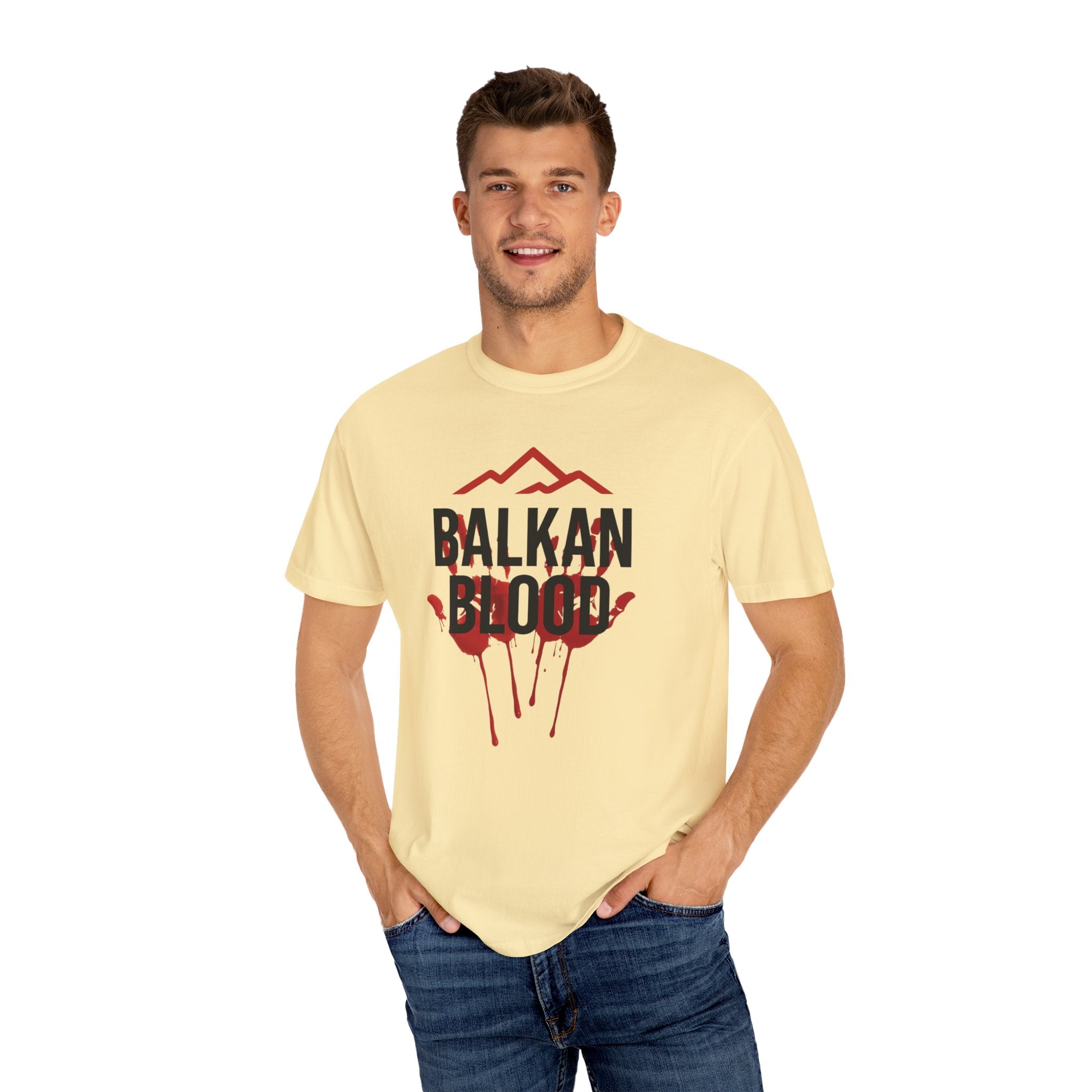 Balkan Blood Graphic T-Shirt, Unisex Streetwear, Fashion Statement Tee, Edgy Gift for Music Lovers, Halloween Apparel