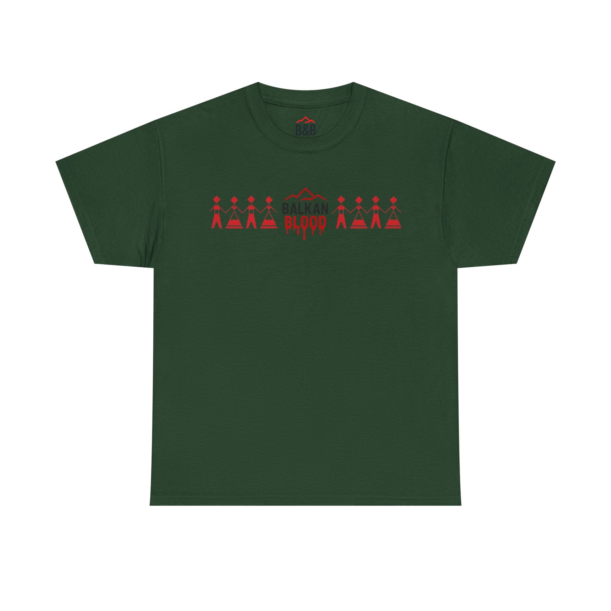 Balkan Blood Unisex Heavy Cotton Tee, Ethnic Pride Shirt, Gift for Balkans, Travel Tee, Stylish Casual Wear, Balkan States Design