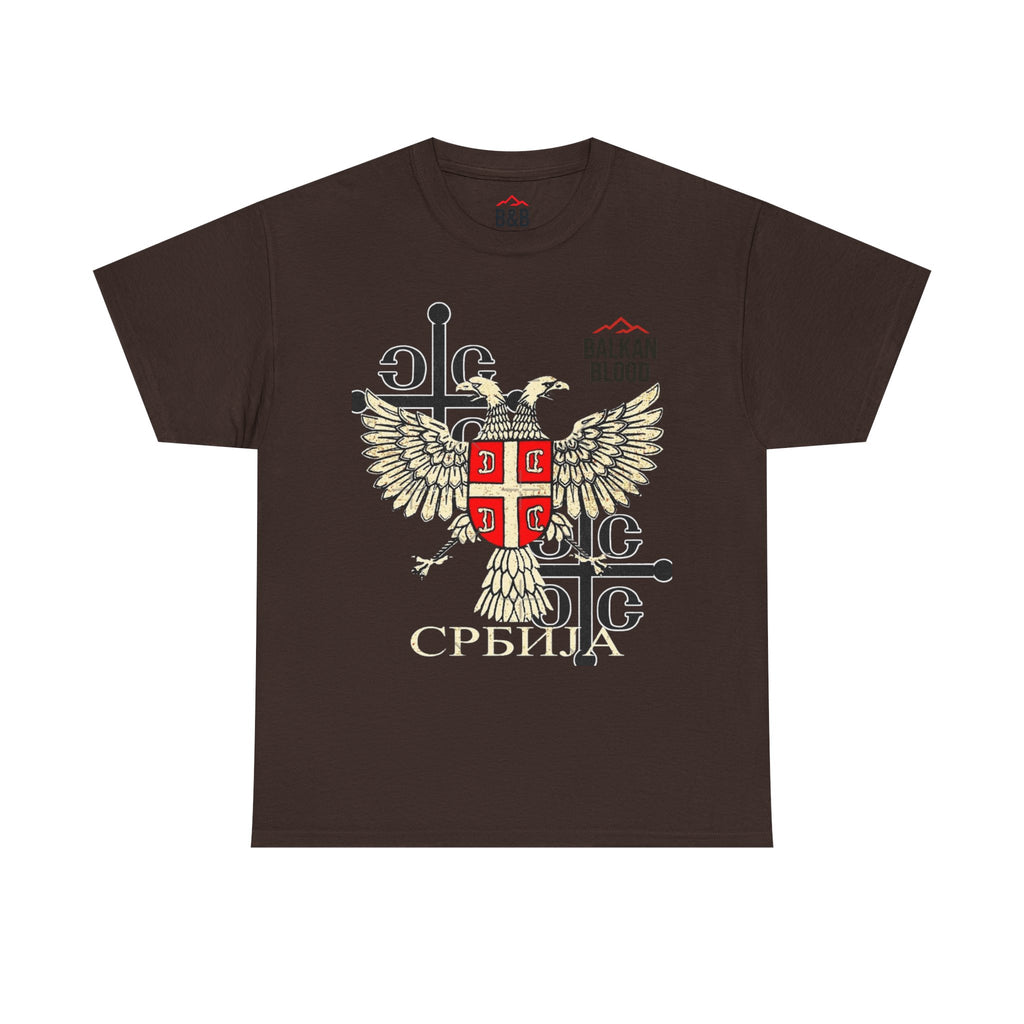 Serbian Heritage Tee, Balkan Blood Shirt, Unisex Cotton T-shirt, Cultural Pride Wear, Travel-inspired Apparel