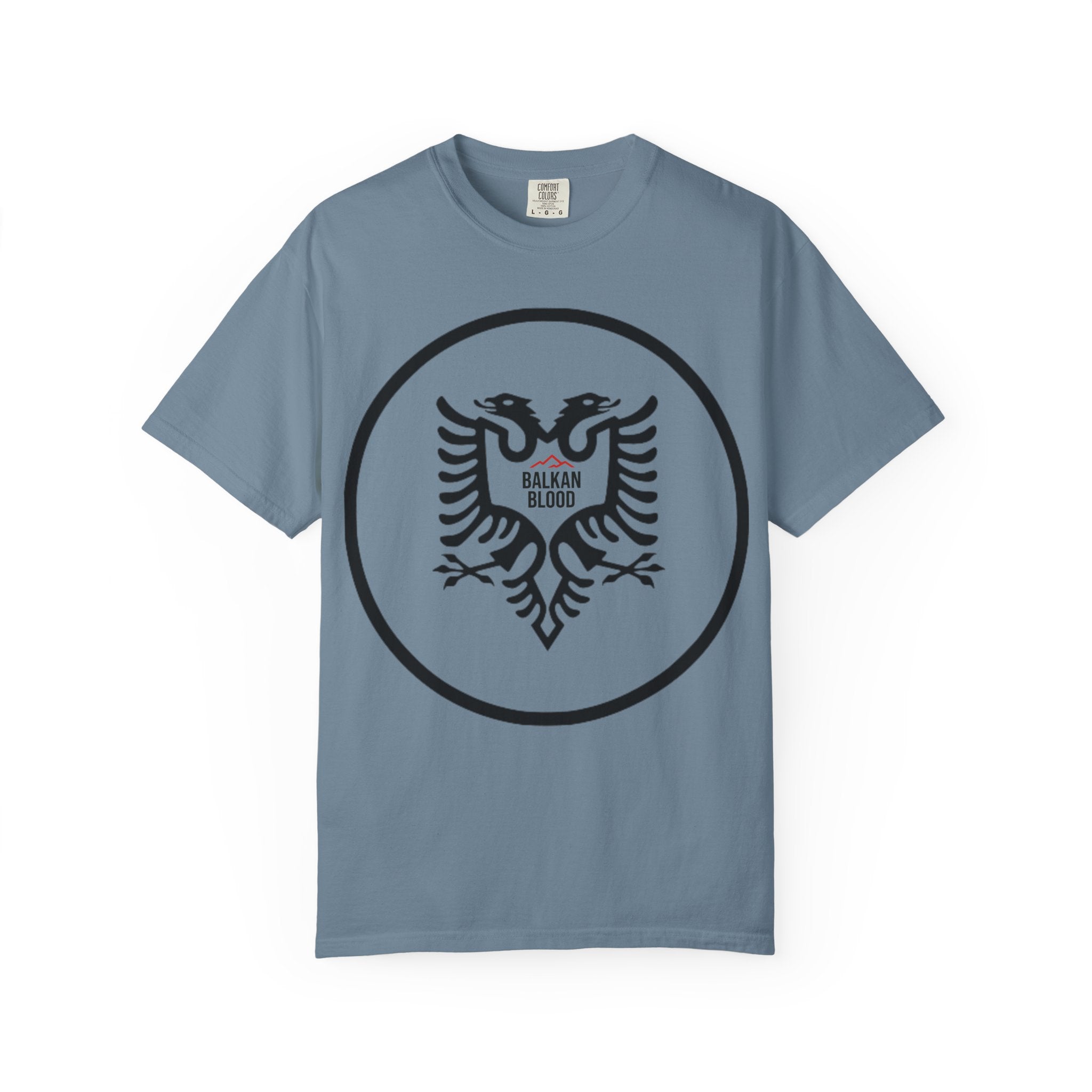 Albanian Balkan Heritage T-Shirt - Unisex Garment-Dyed Tee, Albania Pride Apparel, Cultural Gift, Travel Souvenir, Festival Wear